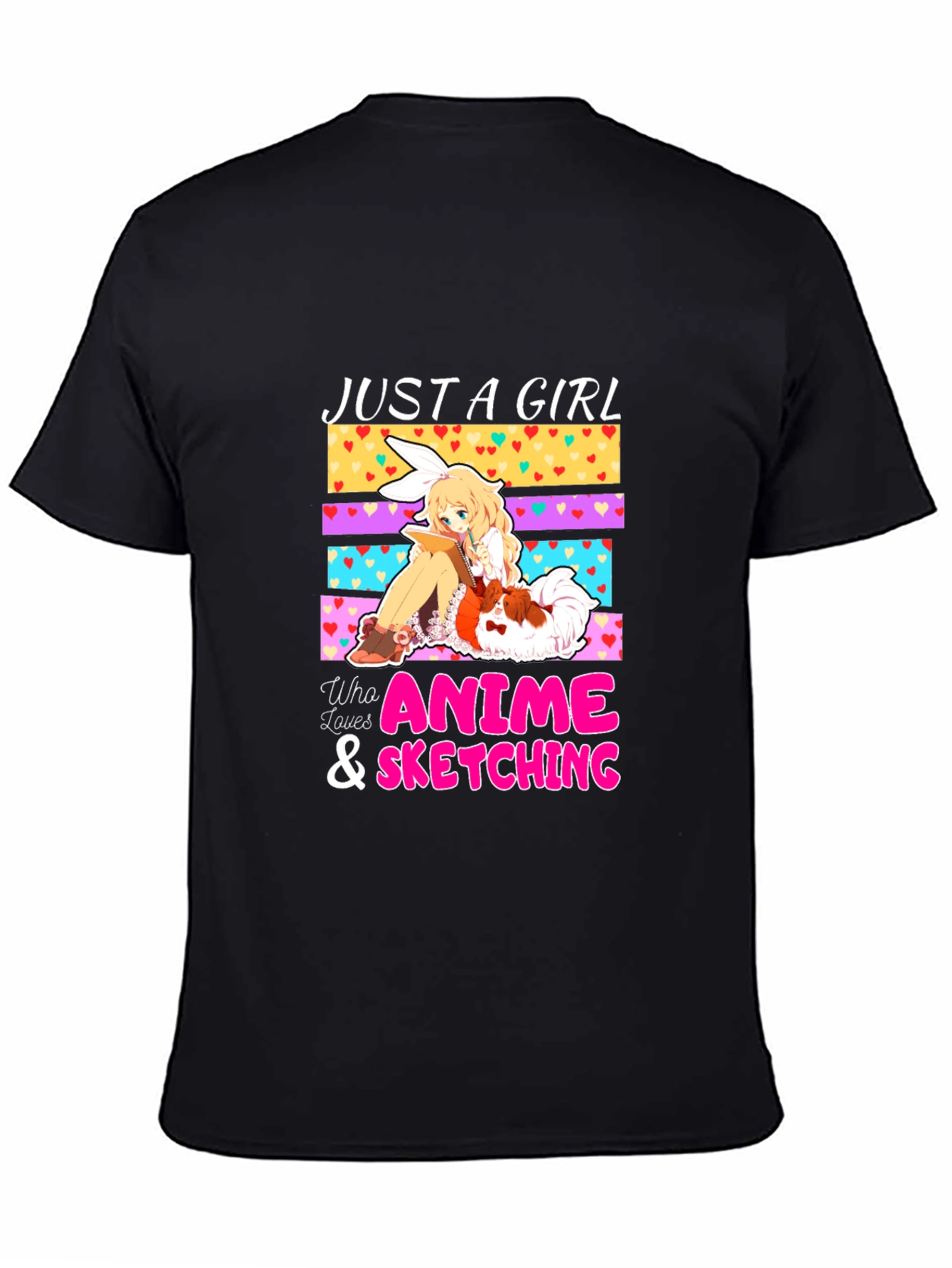 Just A Girl Who Loves Anime & Sketching Graphic T-Shirt