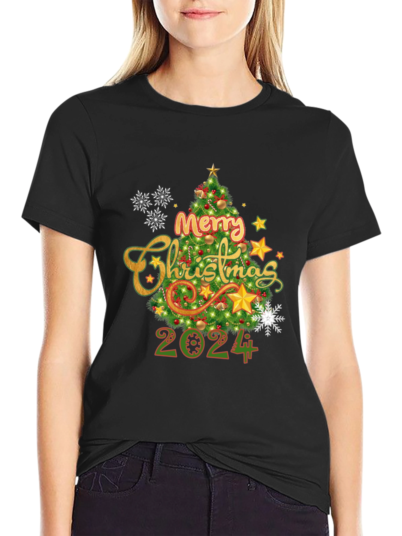 Merry Christmas 2024 T-Shirt Holiday Tee