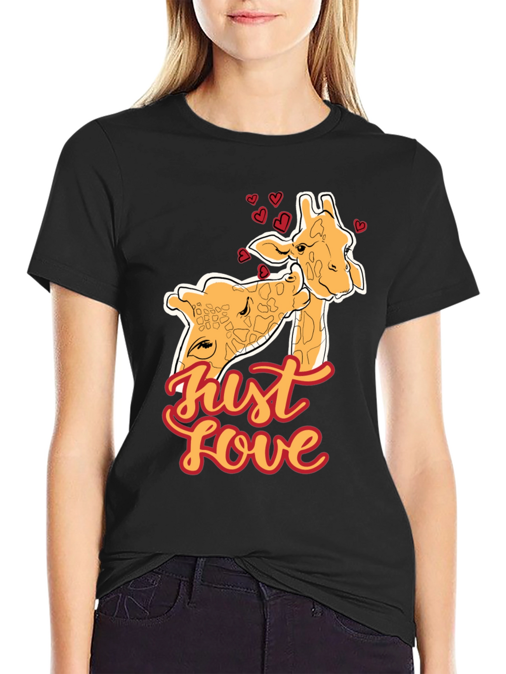 Giraffe Love T-Shirt - Cute Animal Tee