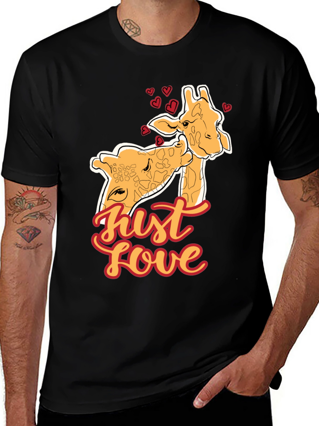 Giraffe Love T-Shirt - Cute Animal Tee