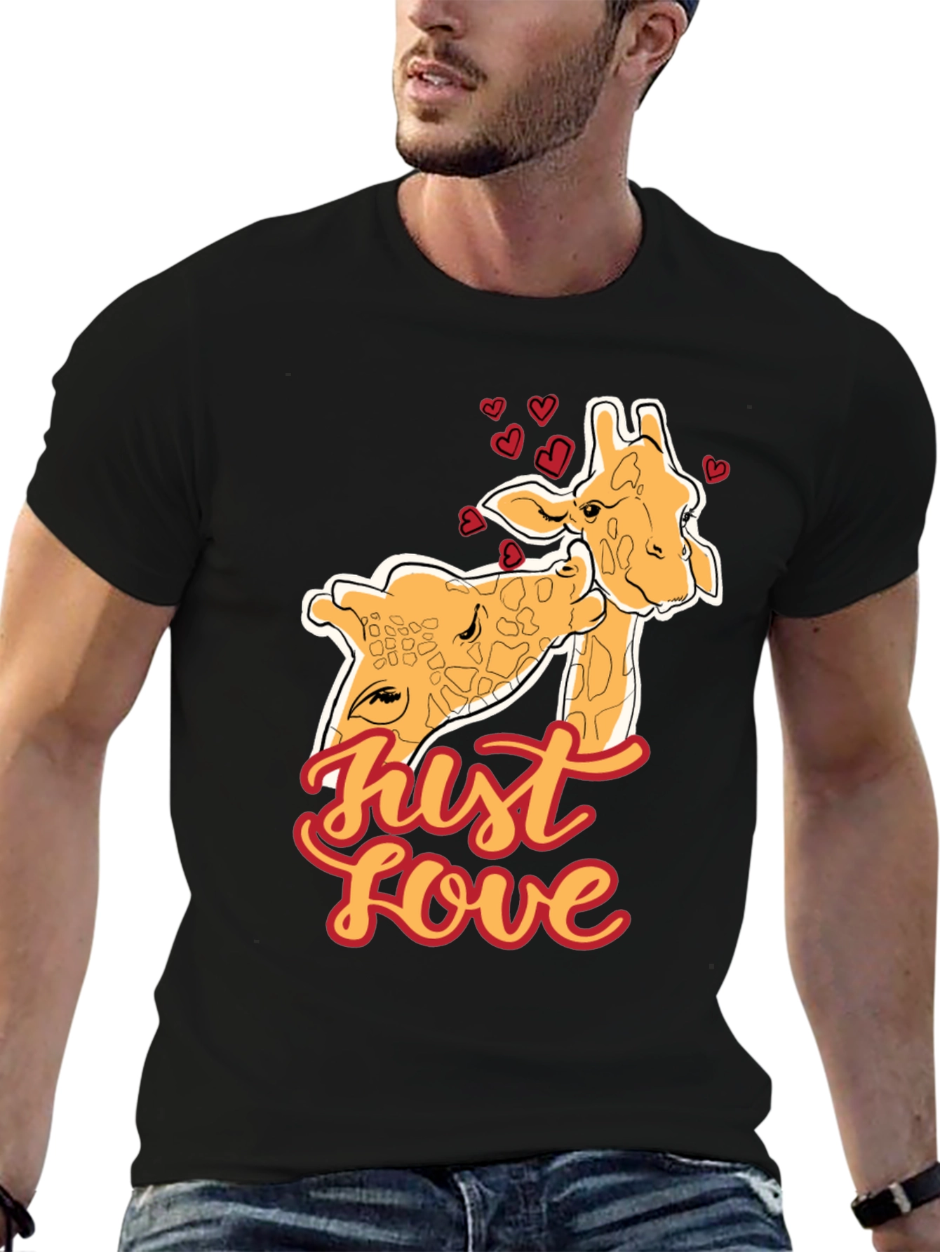 Giraffe Love T-Shirt - Cute Animal Tee