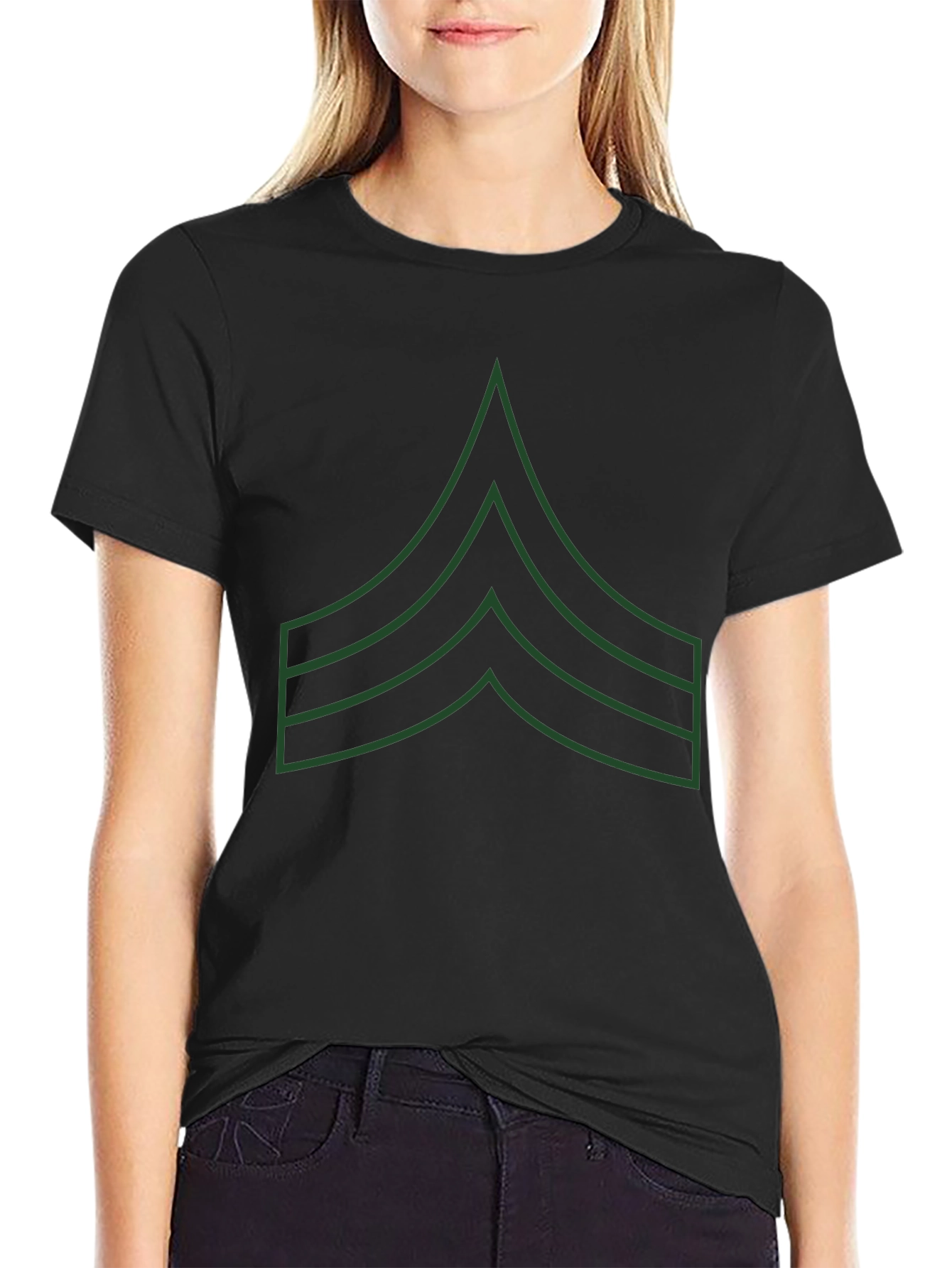 Military Stripes Graphic T-Shirt