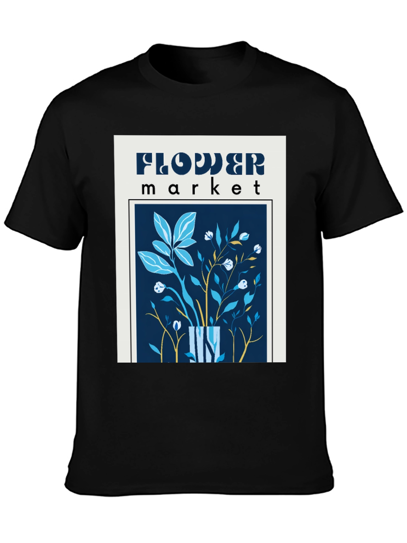 Flower Market Graphic Print Tee - Casual Comfort