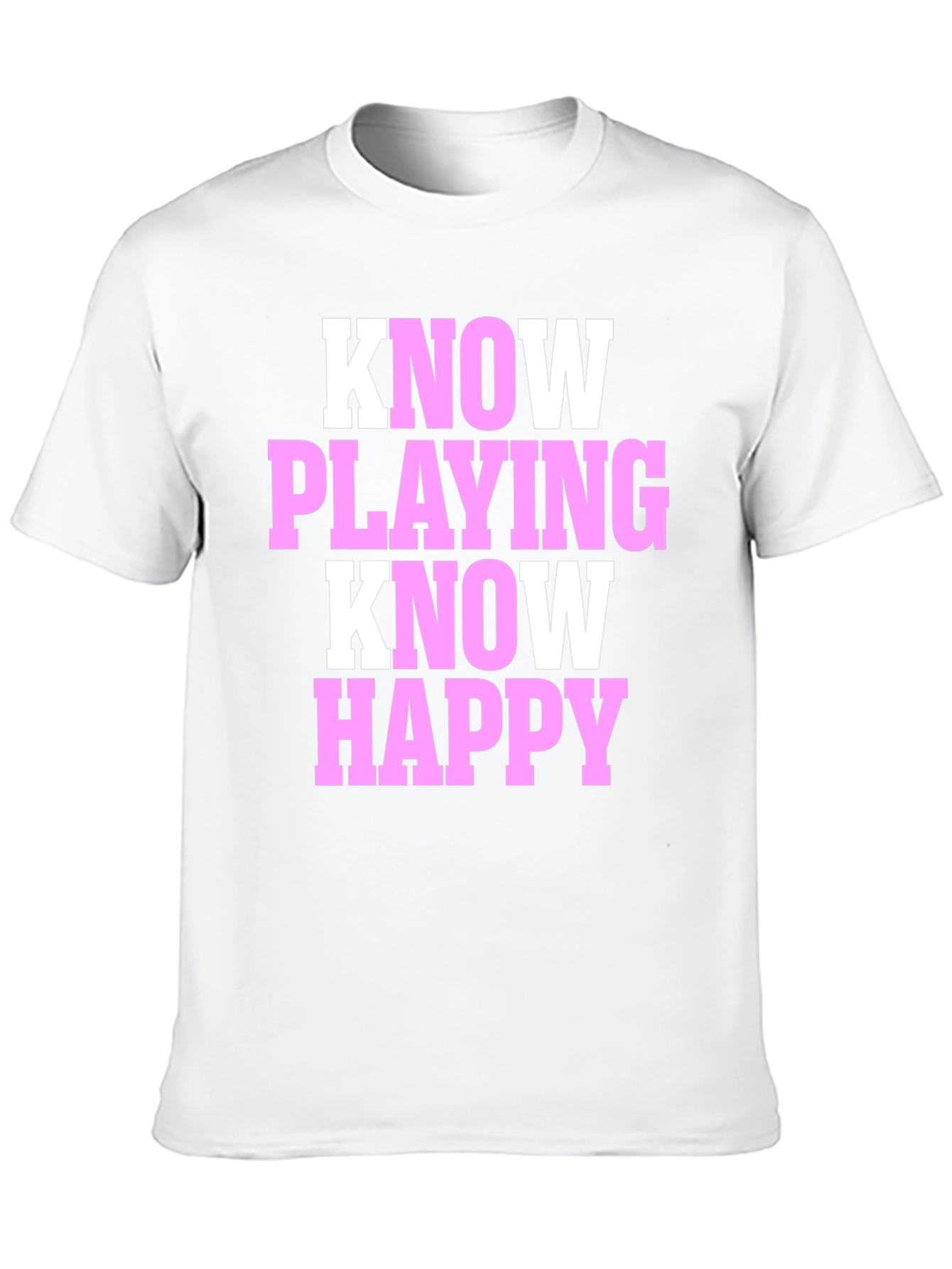 Know Playing Know Happy Black T-Shirt