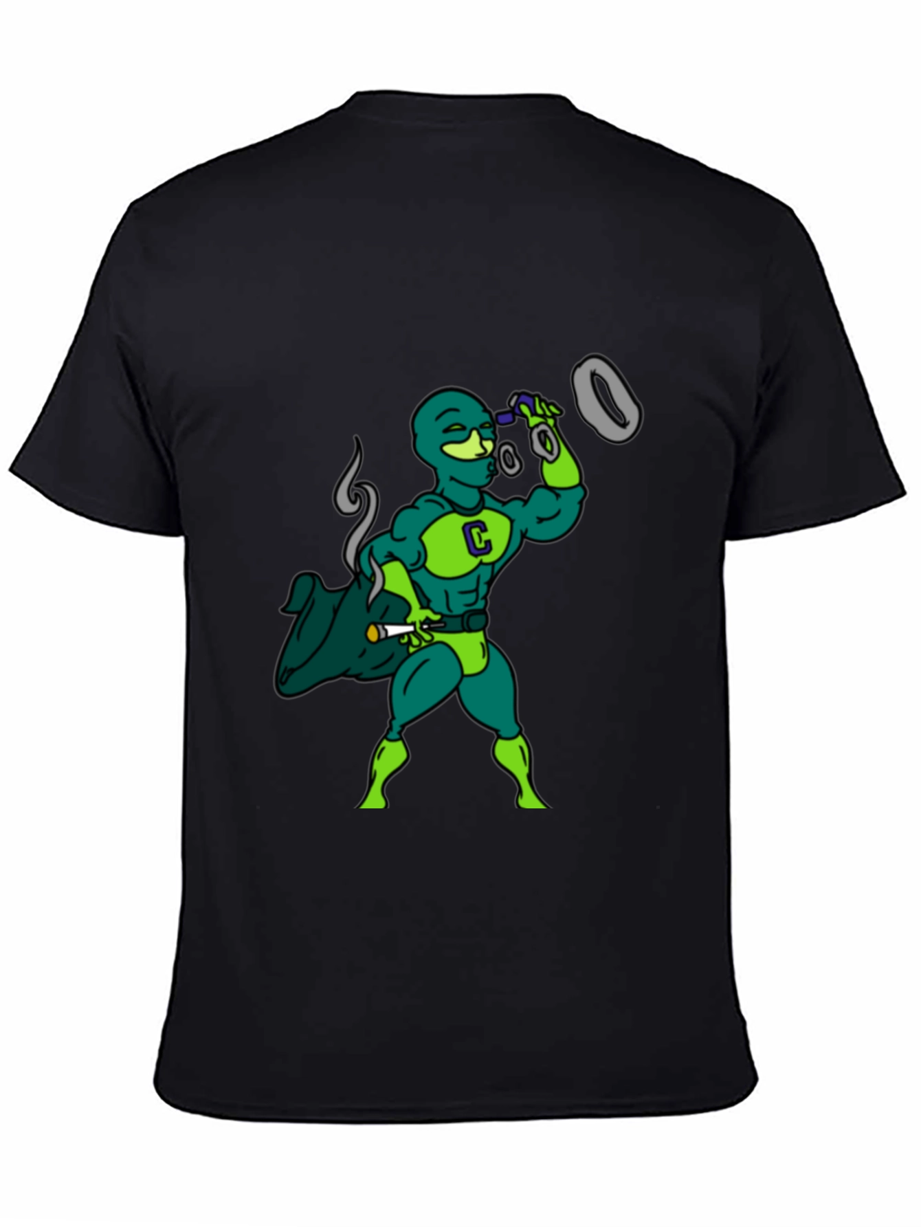 Comic Hero Graphic T-Shirt - Black