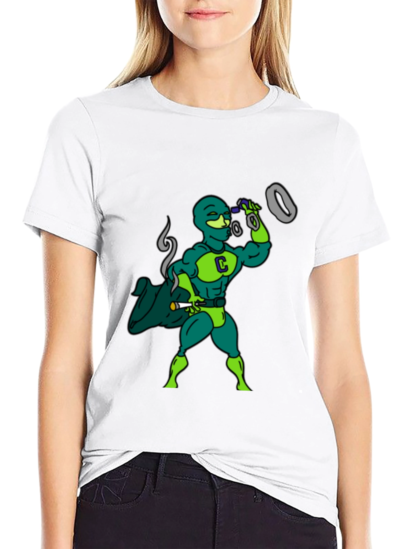 Comic Hero Graphic T-Shirt - Black