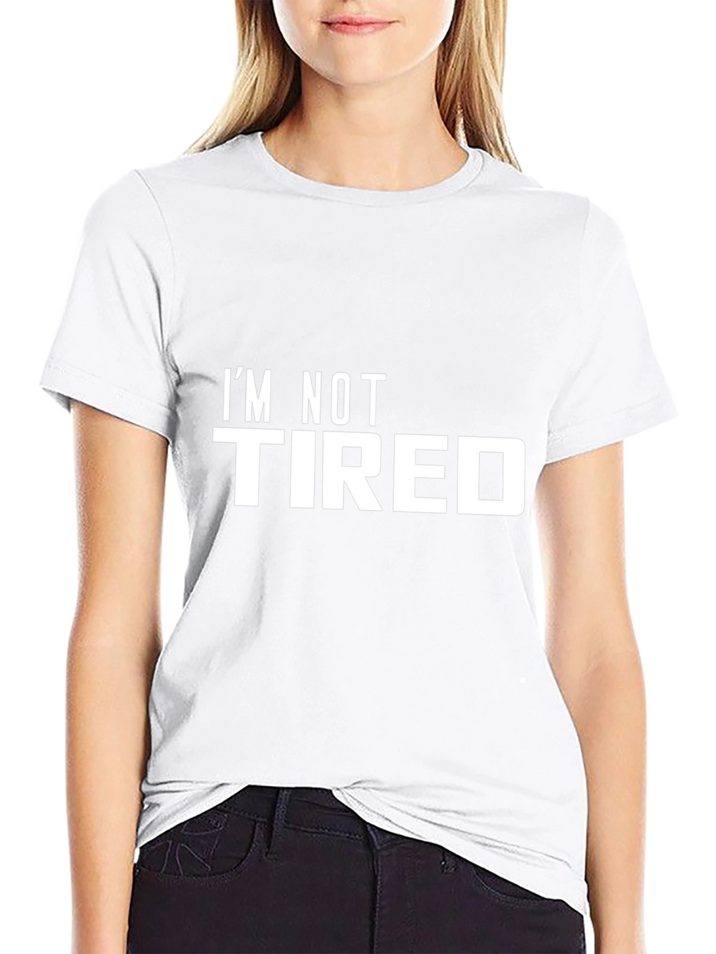 Im Not Tired Black Graphic Tee