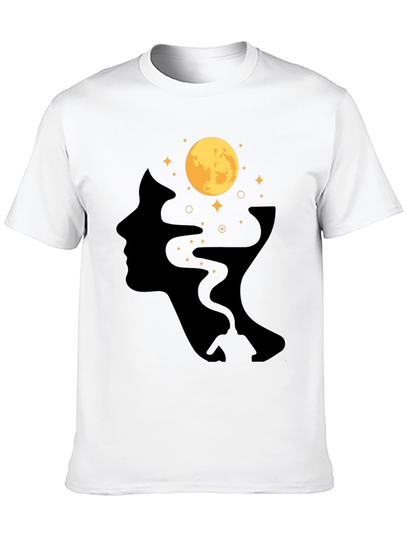 Moonlit Mind T-Shirt - Black Graphic Tee