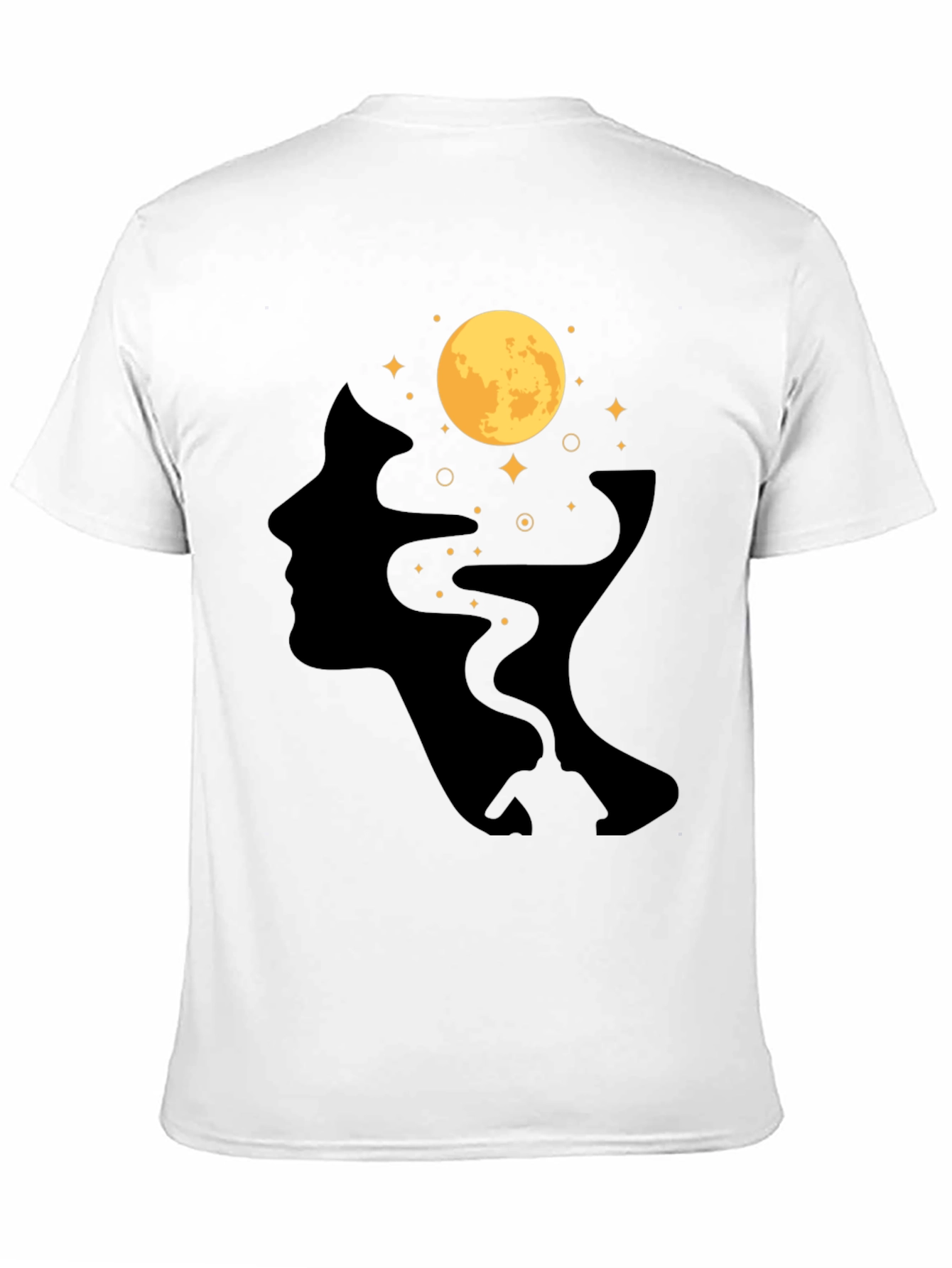 Moonlit Mind T-Shirt - Black Graphic Tee