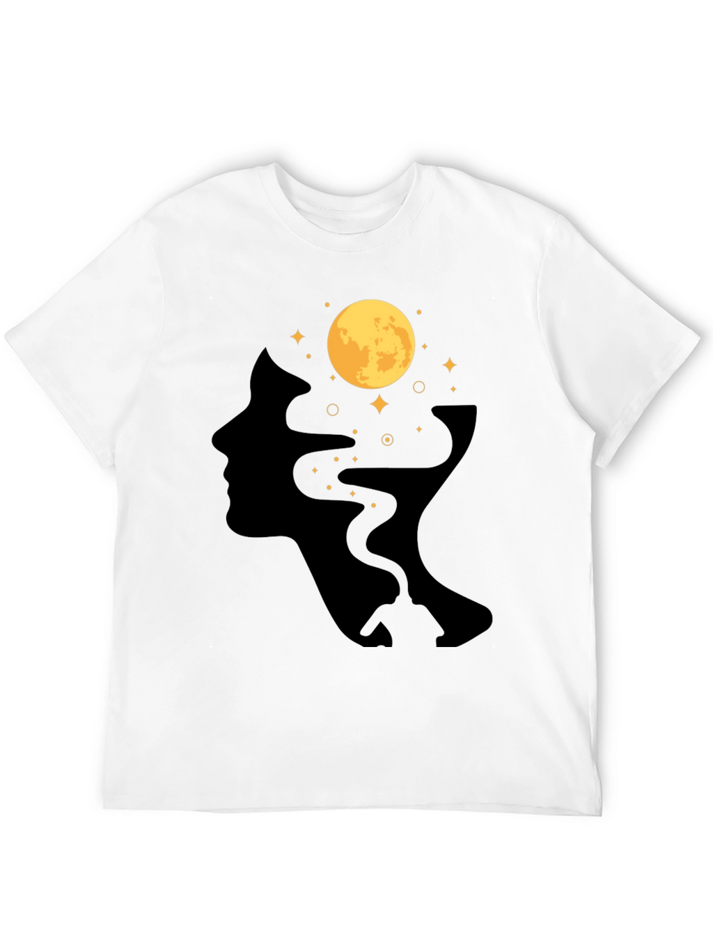 Moonlit Mind T-Shirt - Black Graphic Tee