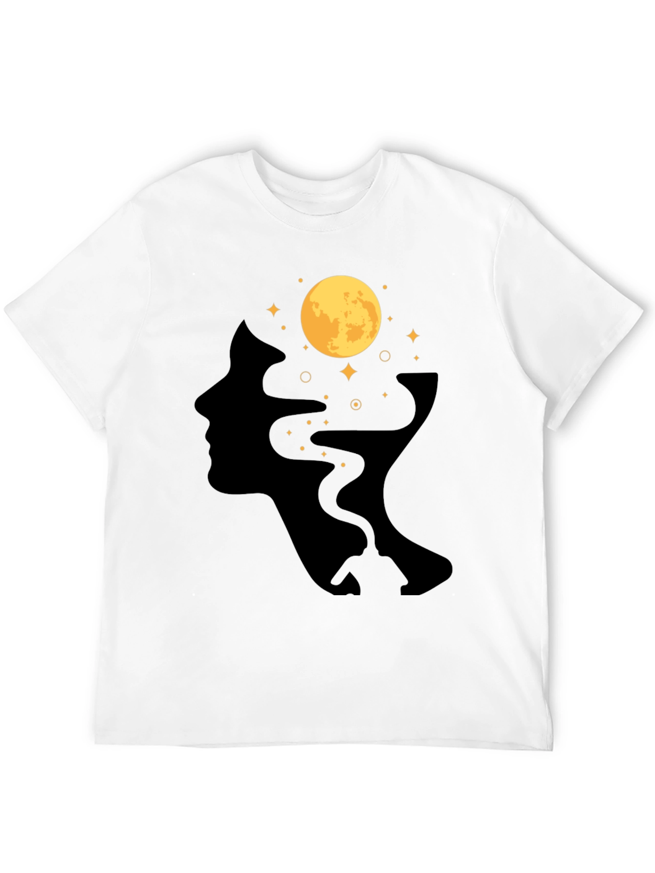 Moonlit Mind T-Shirt - Black Graphic Tee