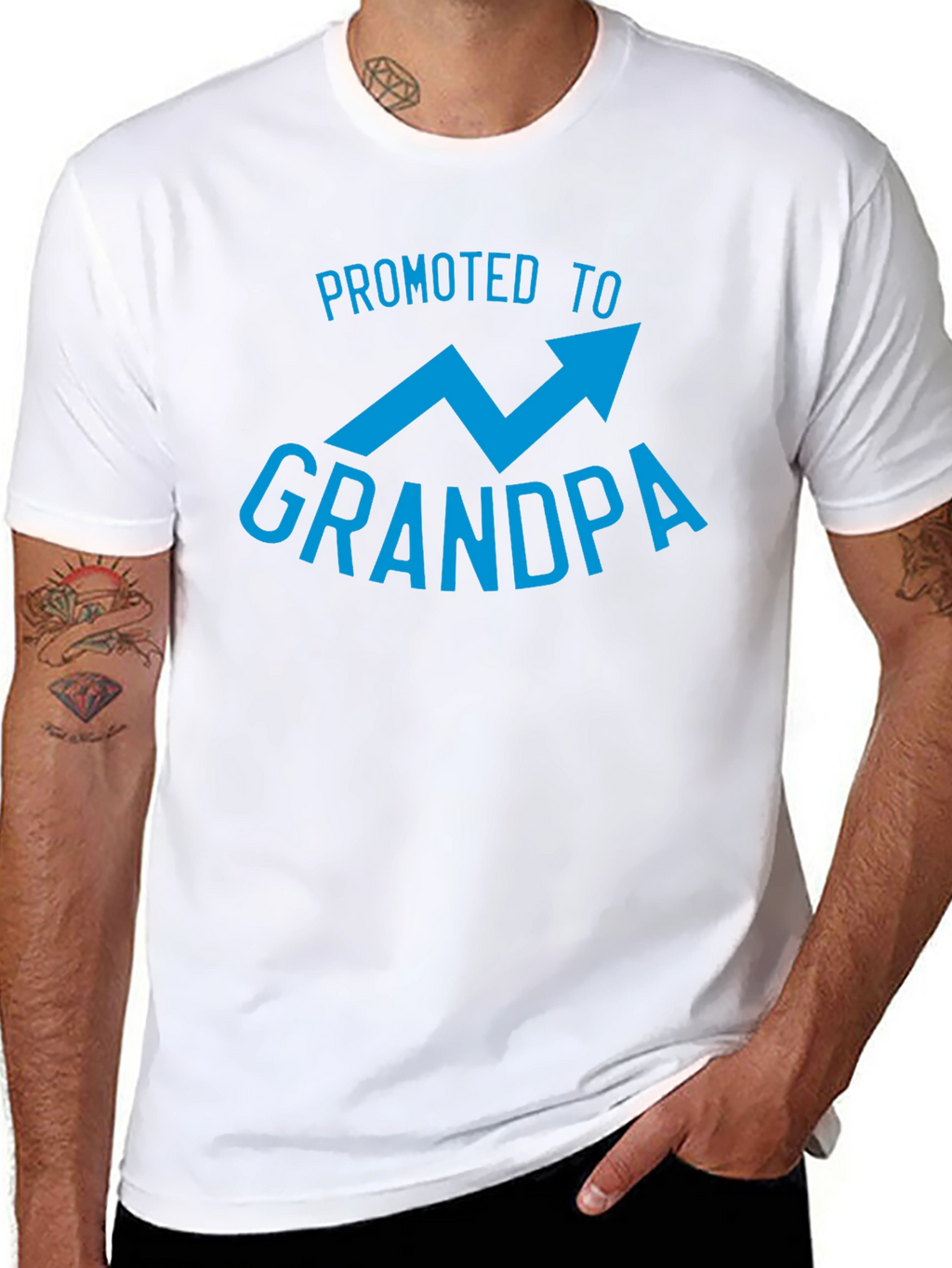 Promoted to Grandpa Graphic Tee