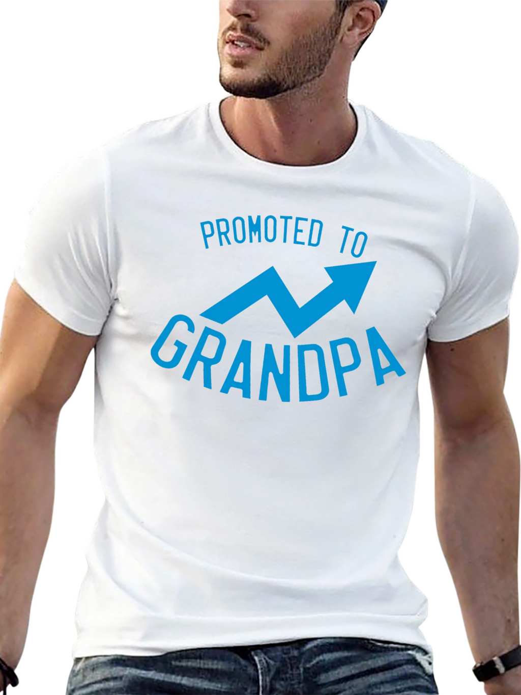 Promoted to Grandpa Graphic Tee