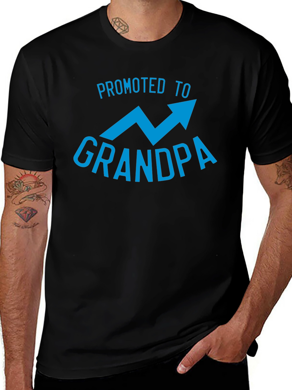 Promoted to Grandpa Graphic Tee