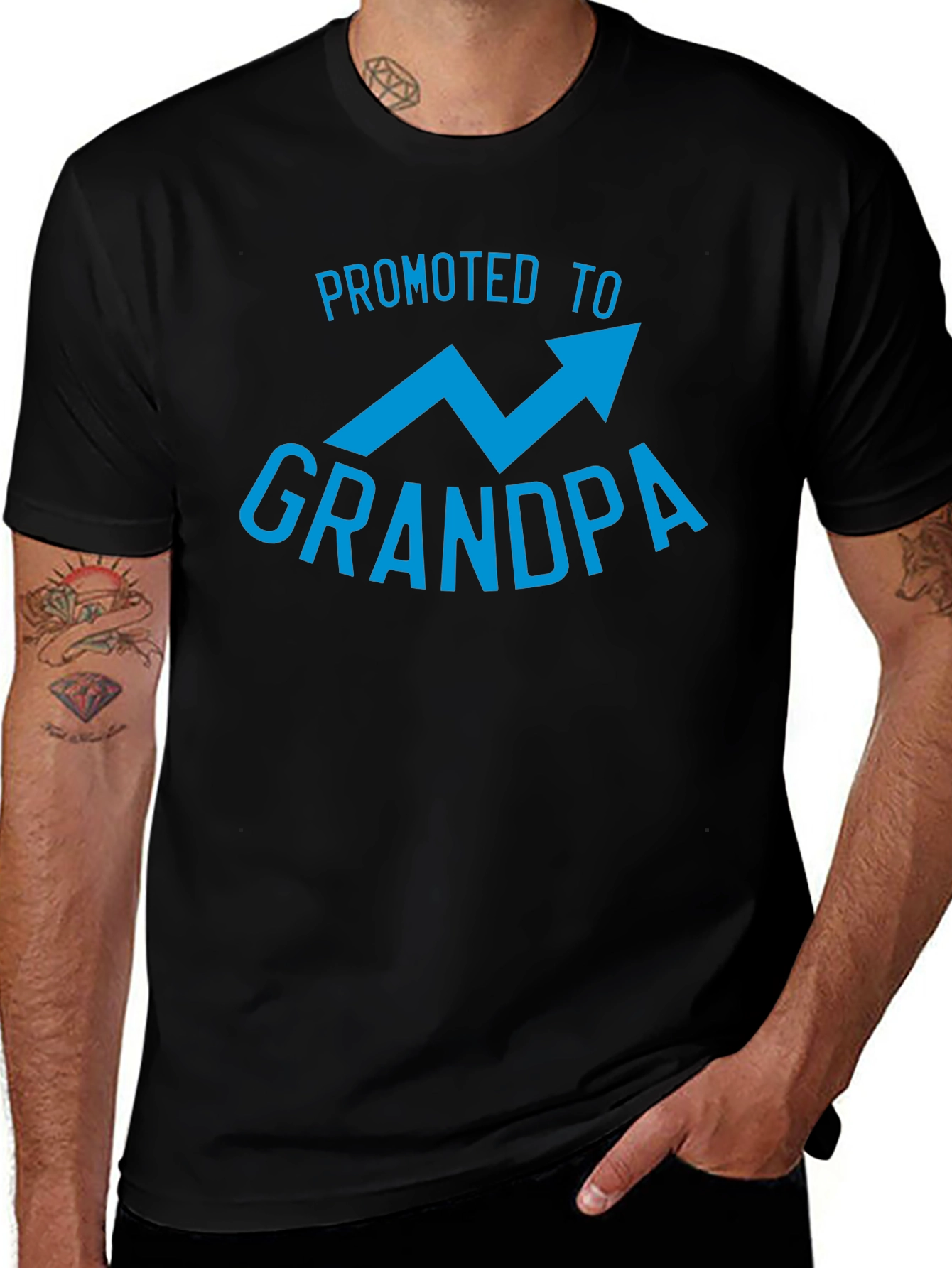Promoted to Grandpa Graphic Tee