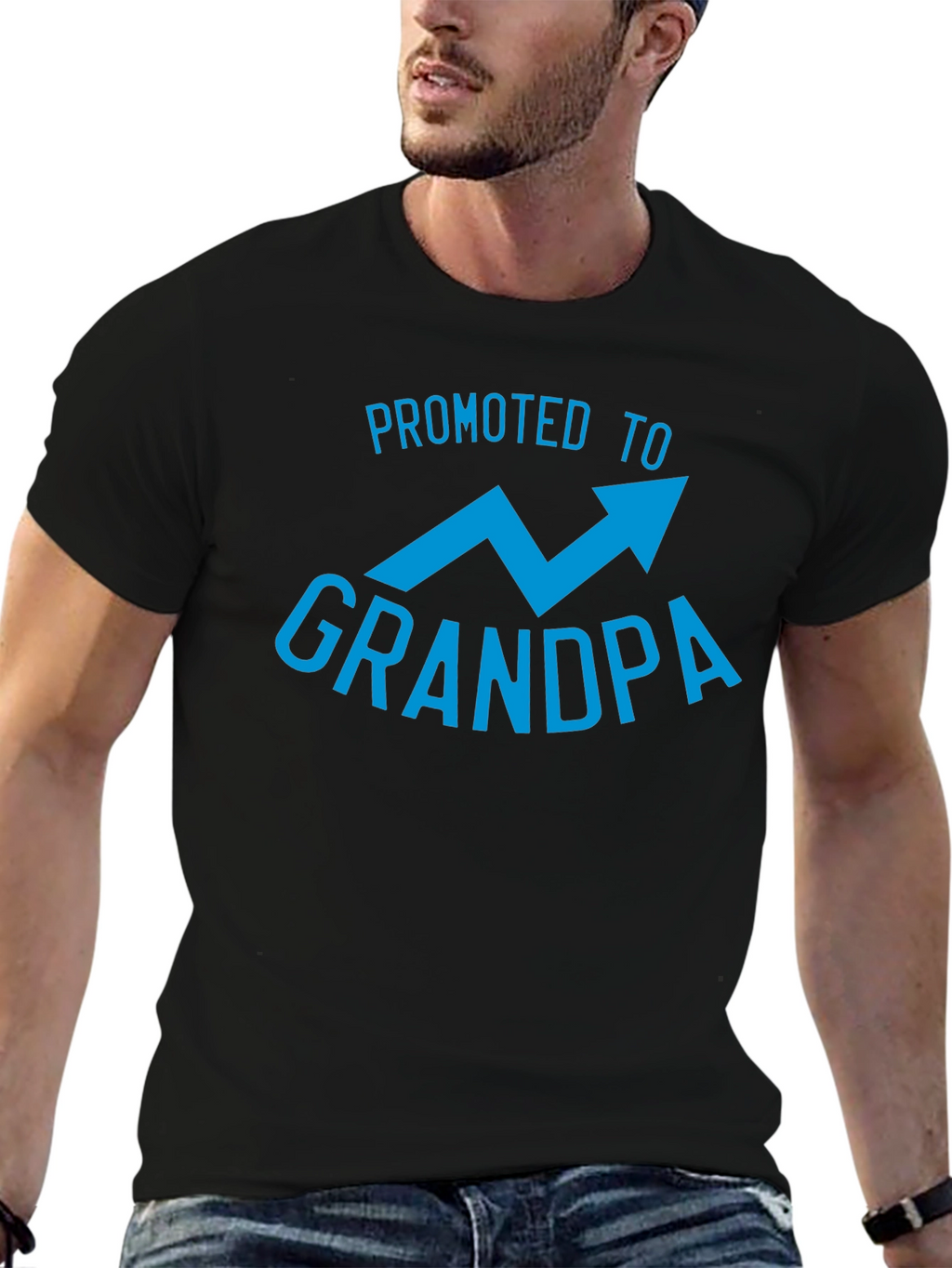 Promoted to Grandpa Graphic Tee