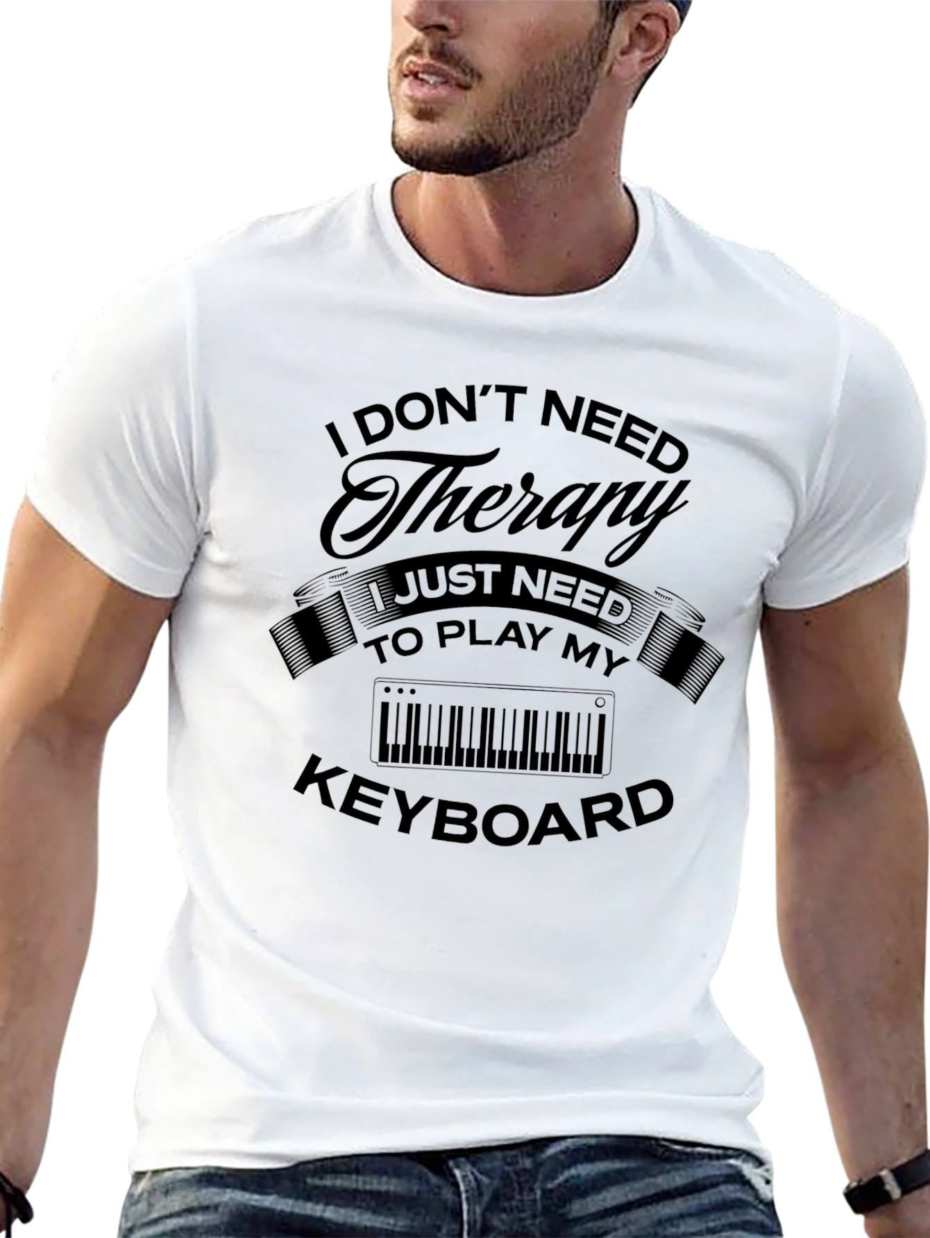 Therapy Keyboard T-Shirt | Musician Gift