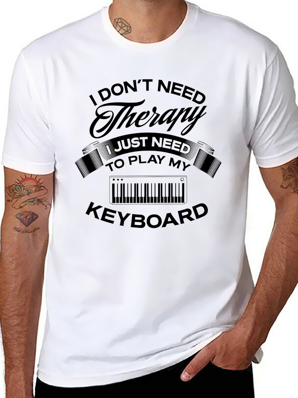 Therapy Keyboard T-Shirt | Musician Gift
