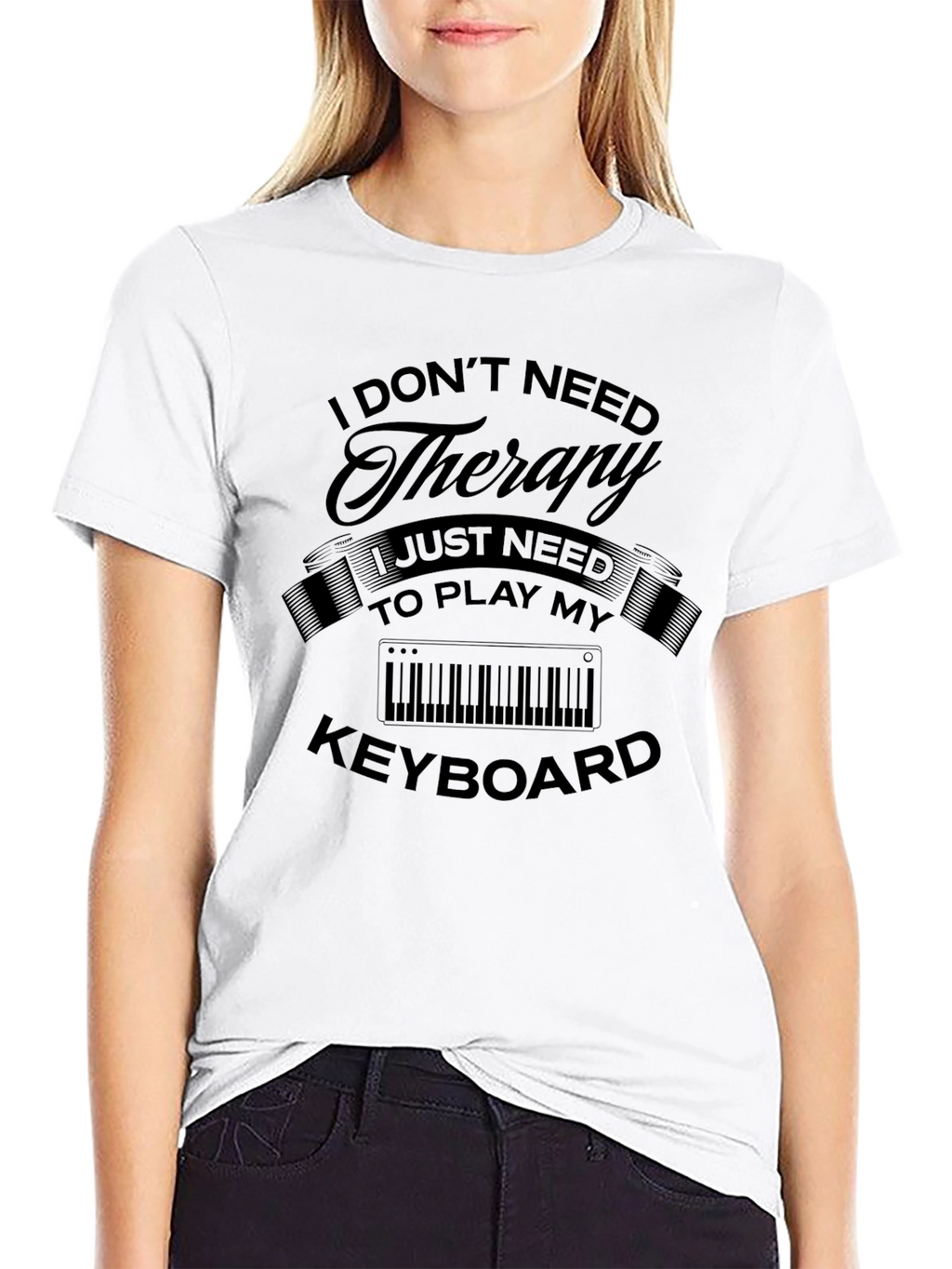 Therapy Keyboard T-Shirt | Musician Gift