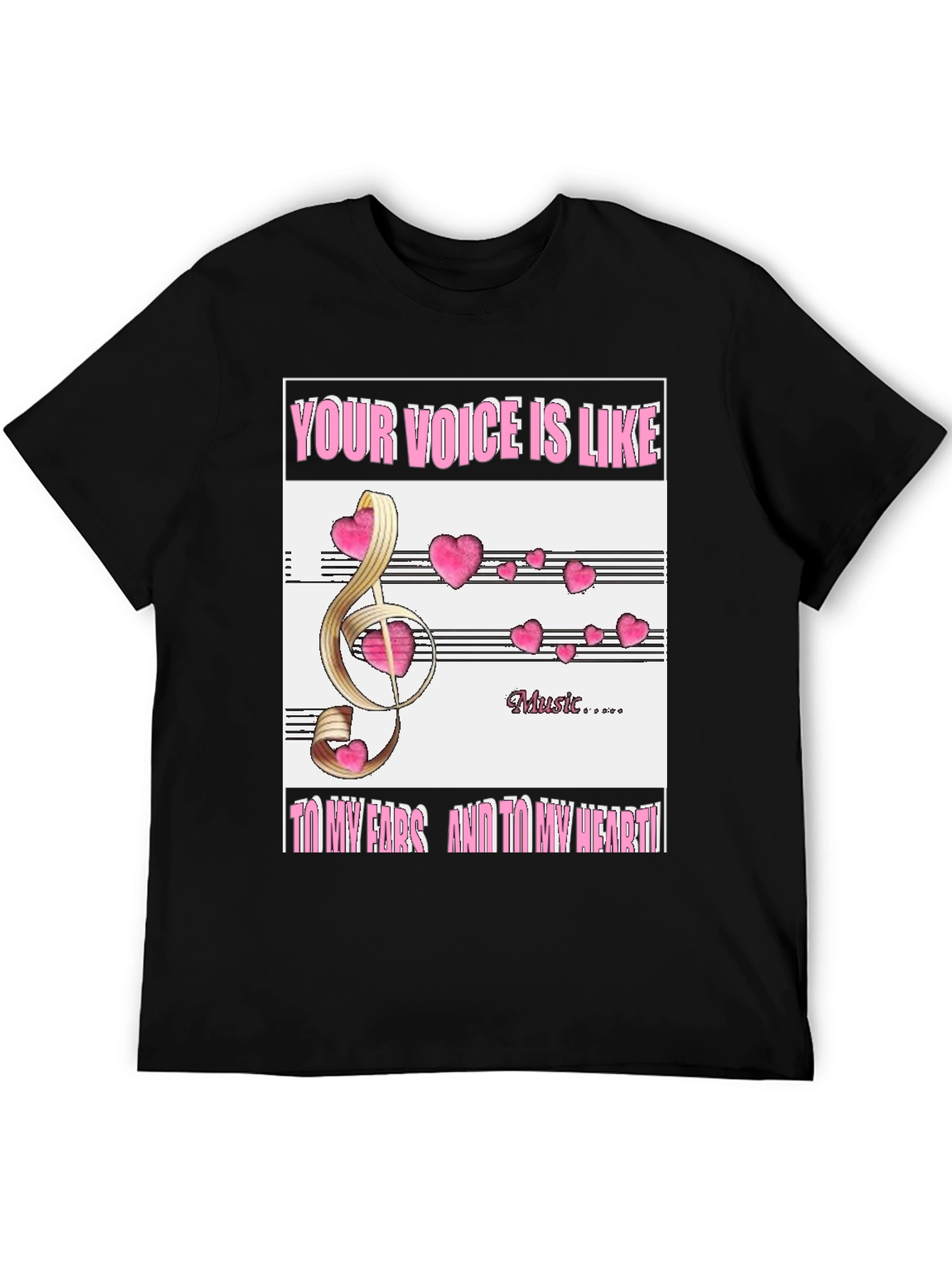Musical Heart T-Shirt - Express Your Love of Music!