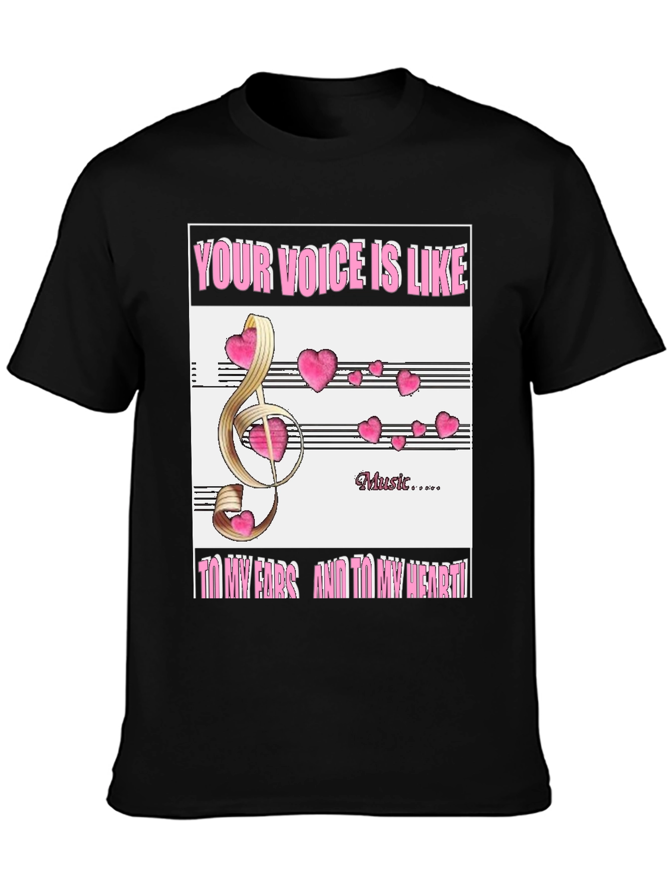 Musical Heart T-Shirt - Express Your Love of Music!