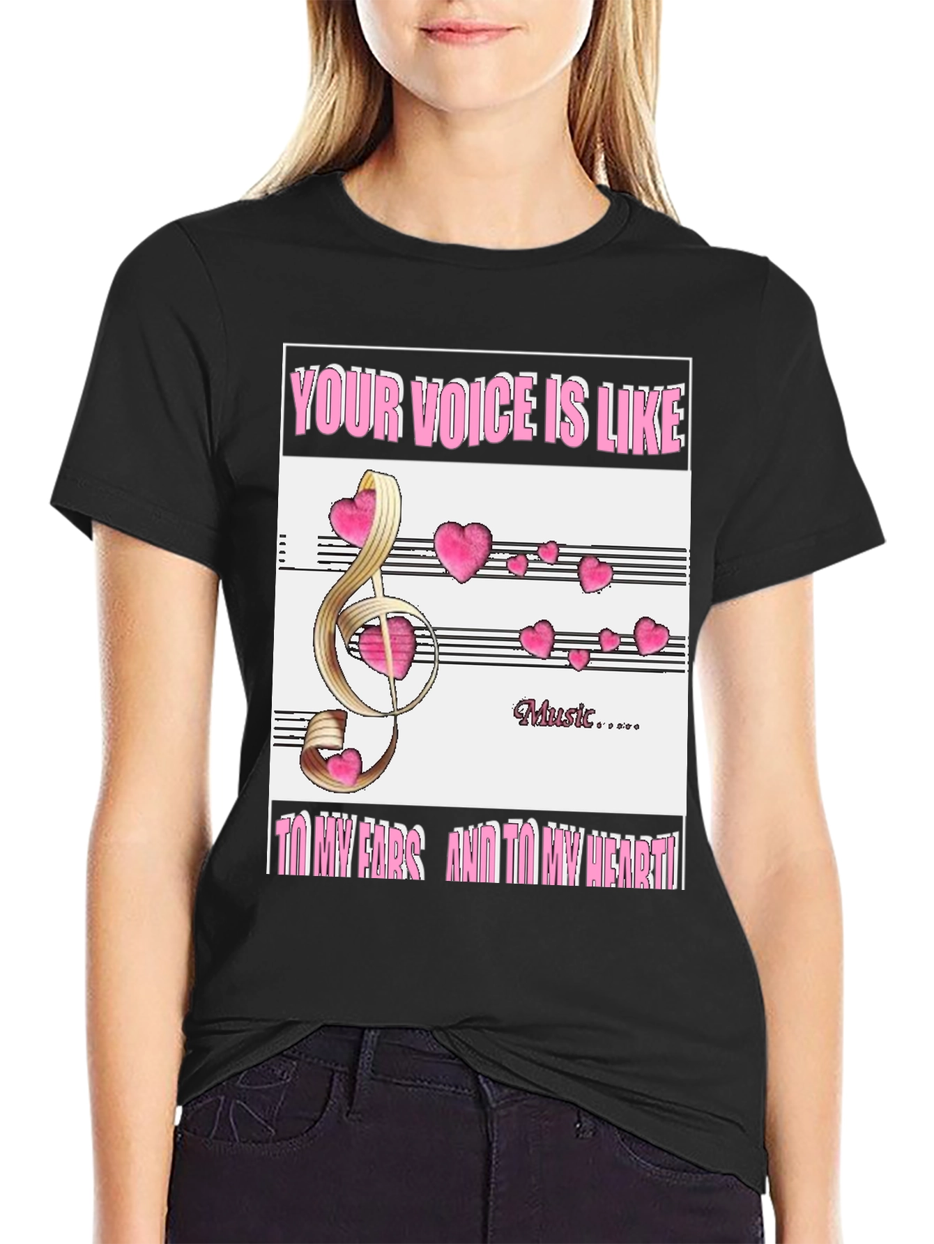 Musical Heart T-Shirt - Express Your Love of Music!