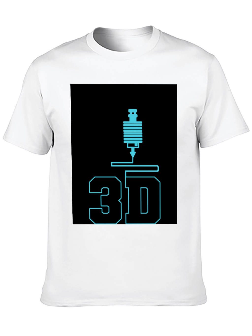3D Printing Black Graphic Tee
