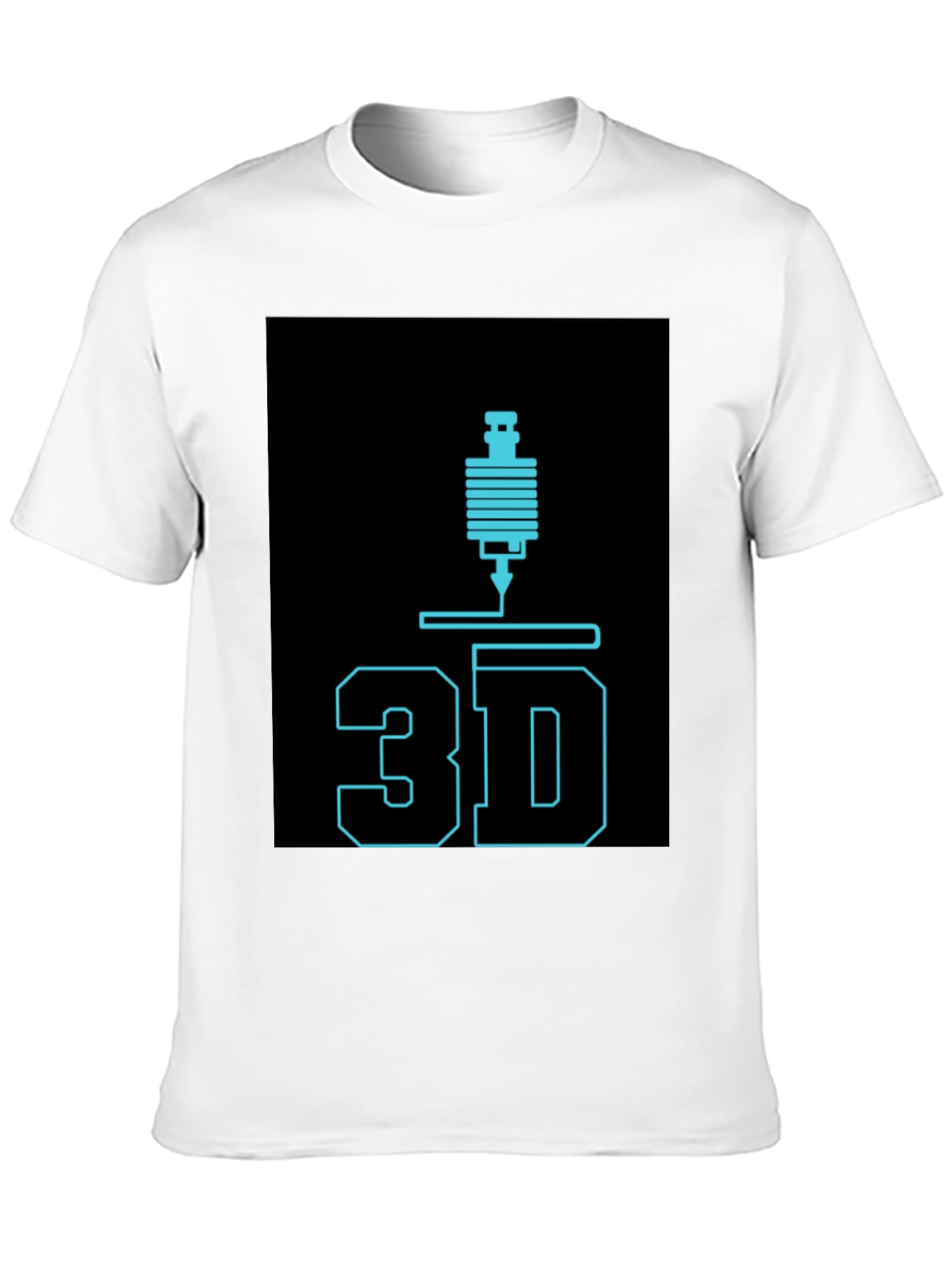 3D Printing Black Graphic Tee