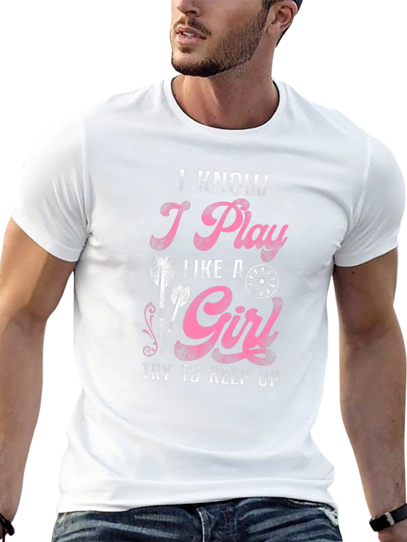 I Play Like A Girl Dart T-Shirt