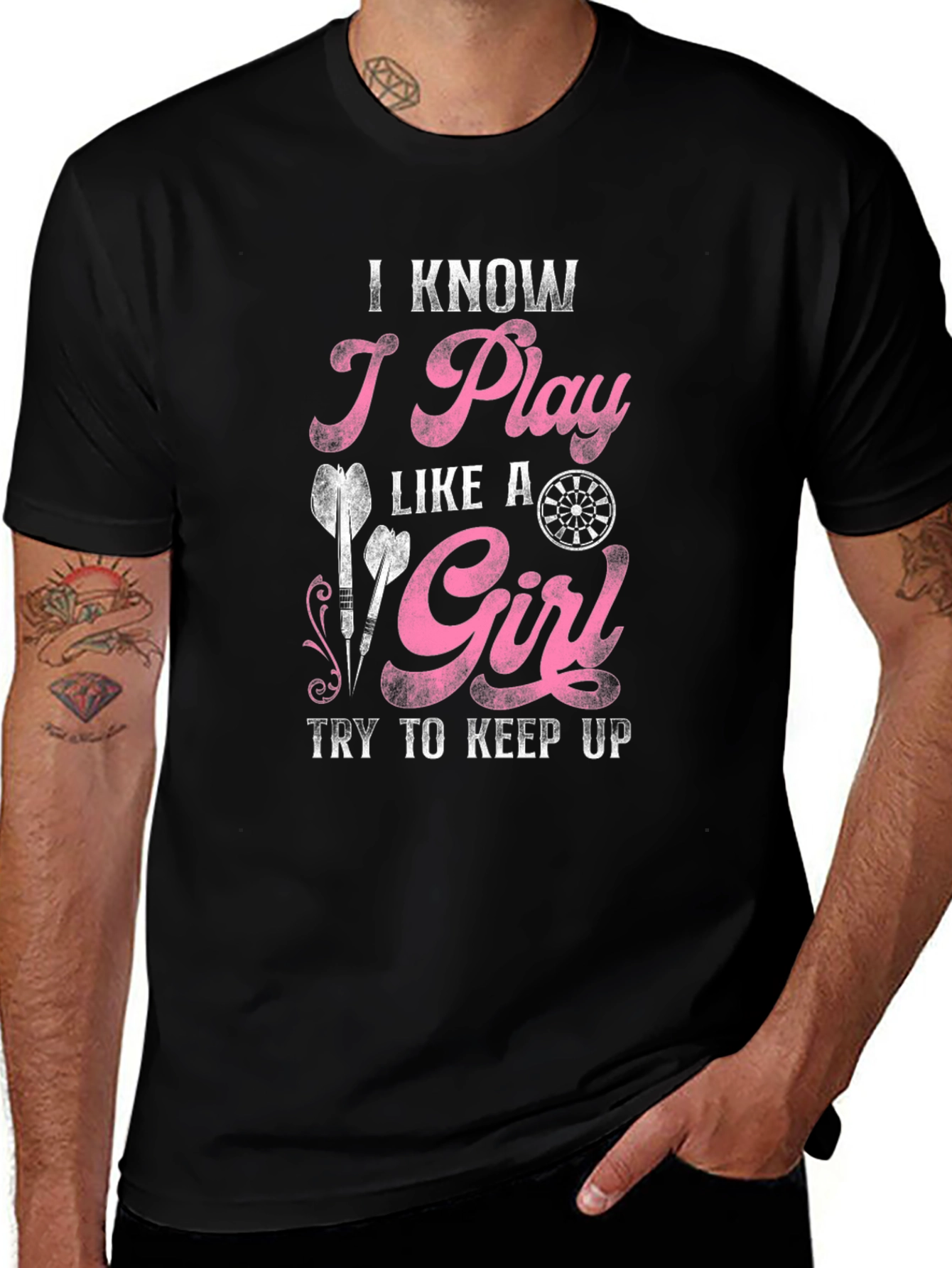 I Play Like A Girl Dart T-Shirt