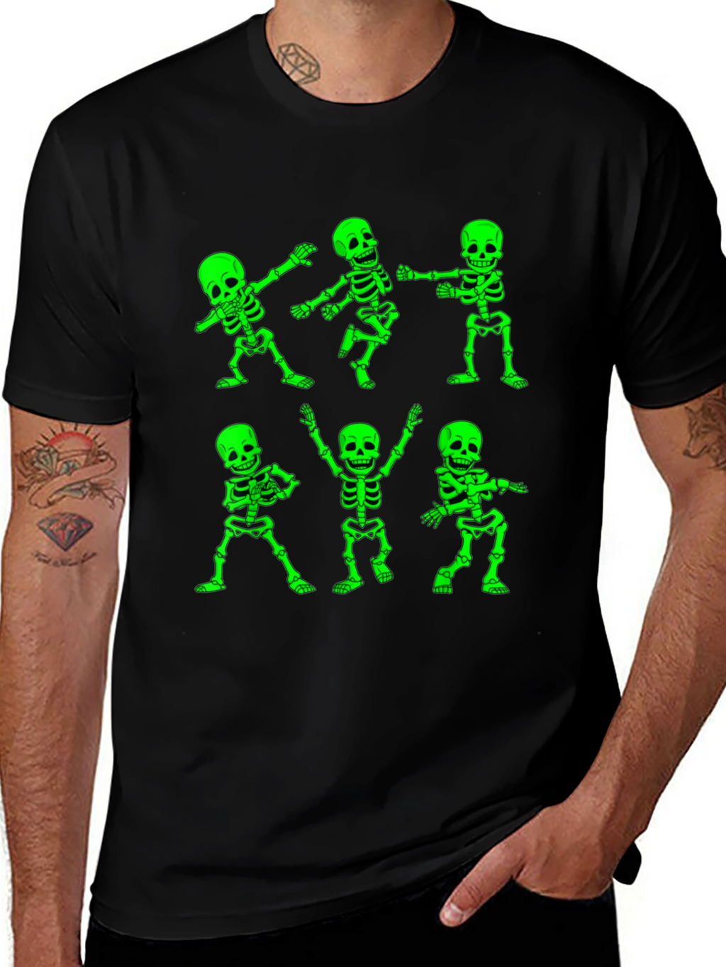 Dancing Skeletons Graphic T-Shirt