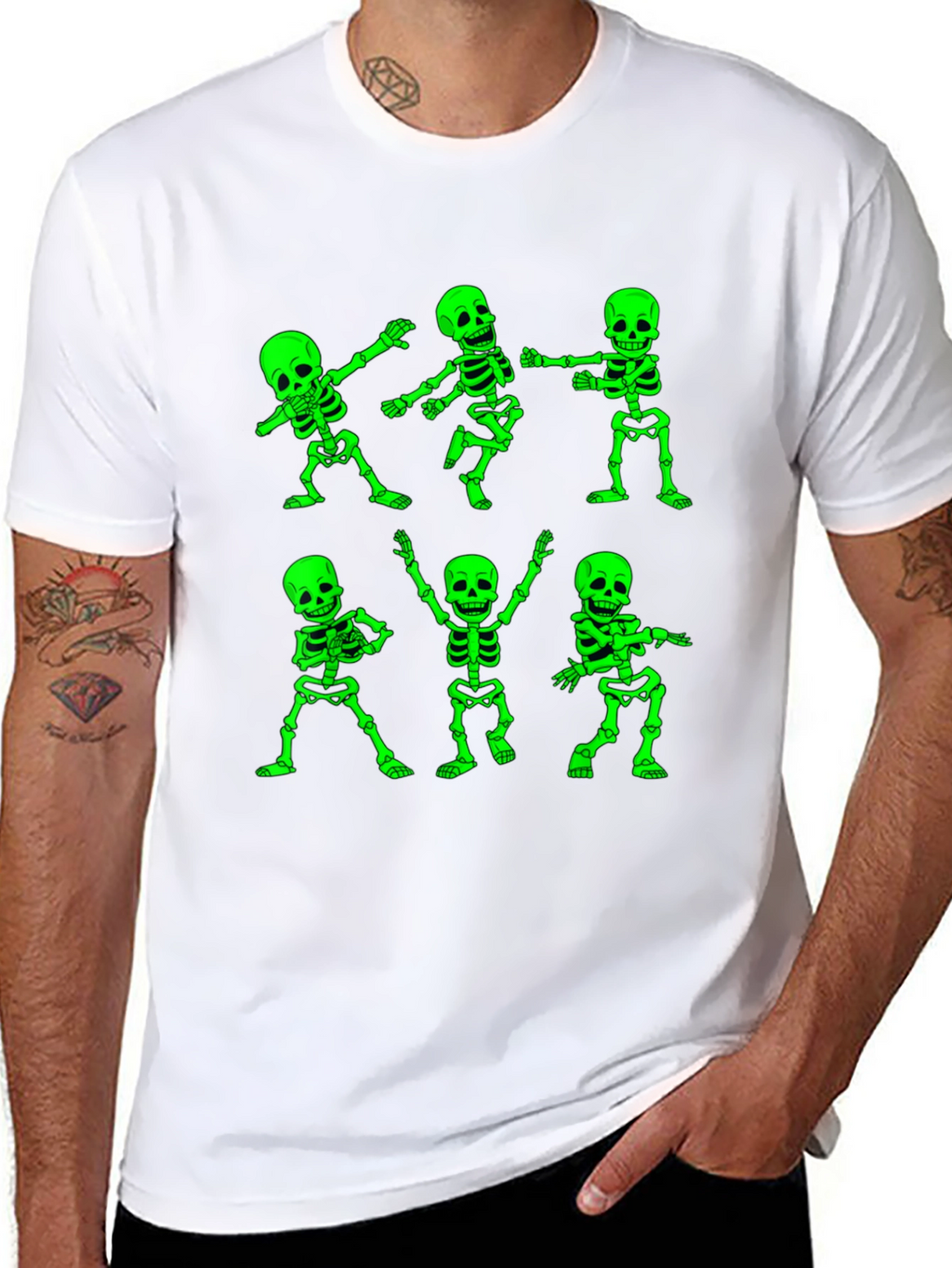 Dancing Skeletons Graphic T-Shirt