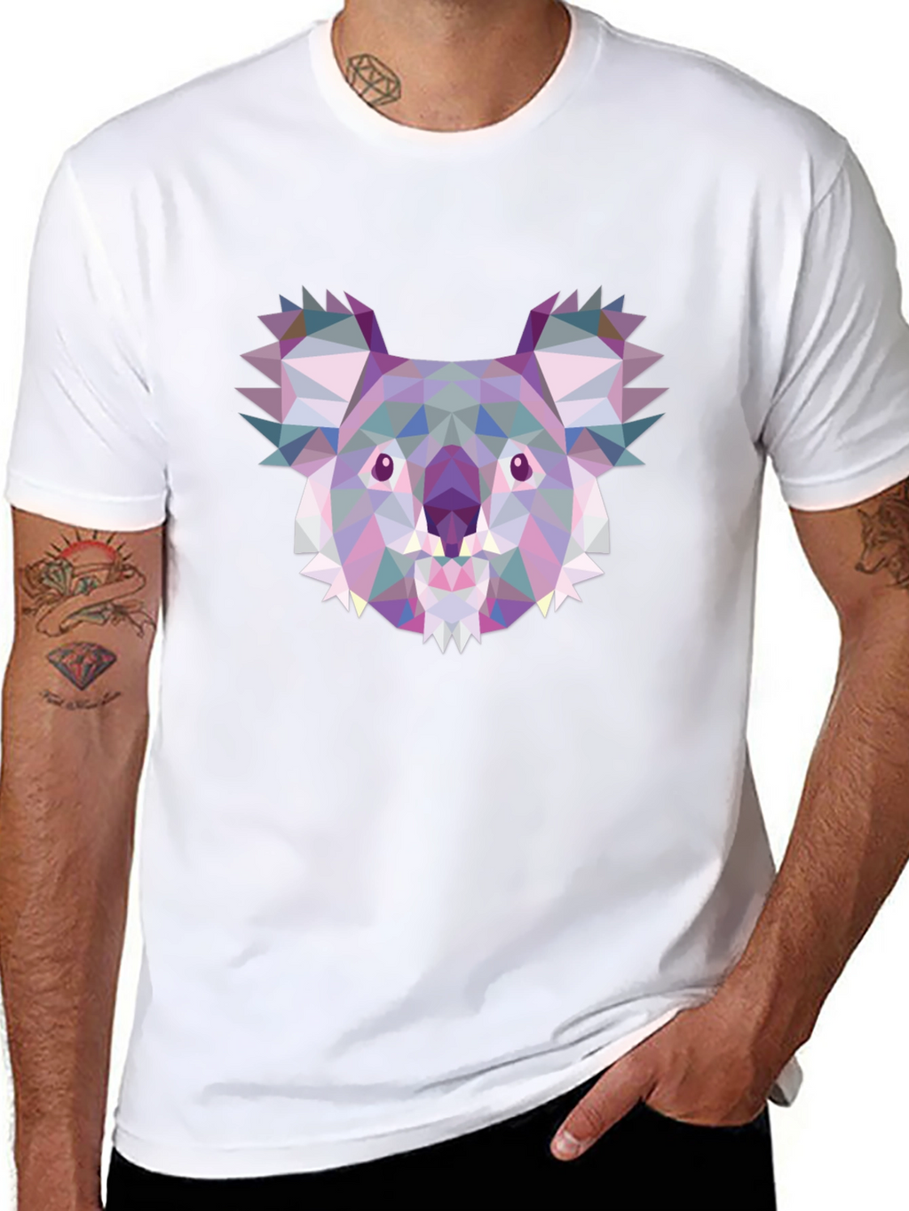 Geometric Koala T-Shirt - Modern Style