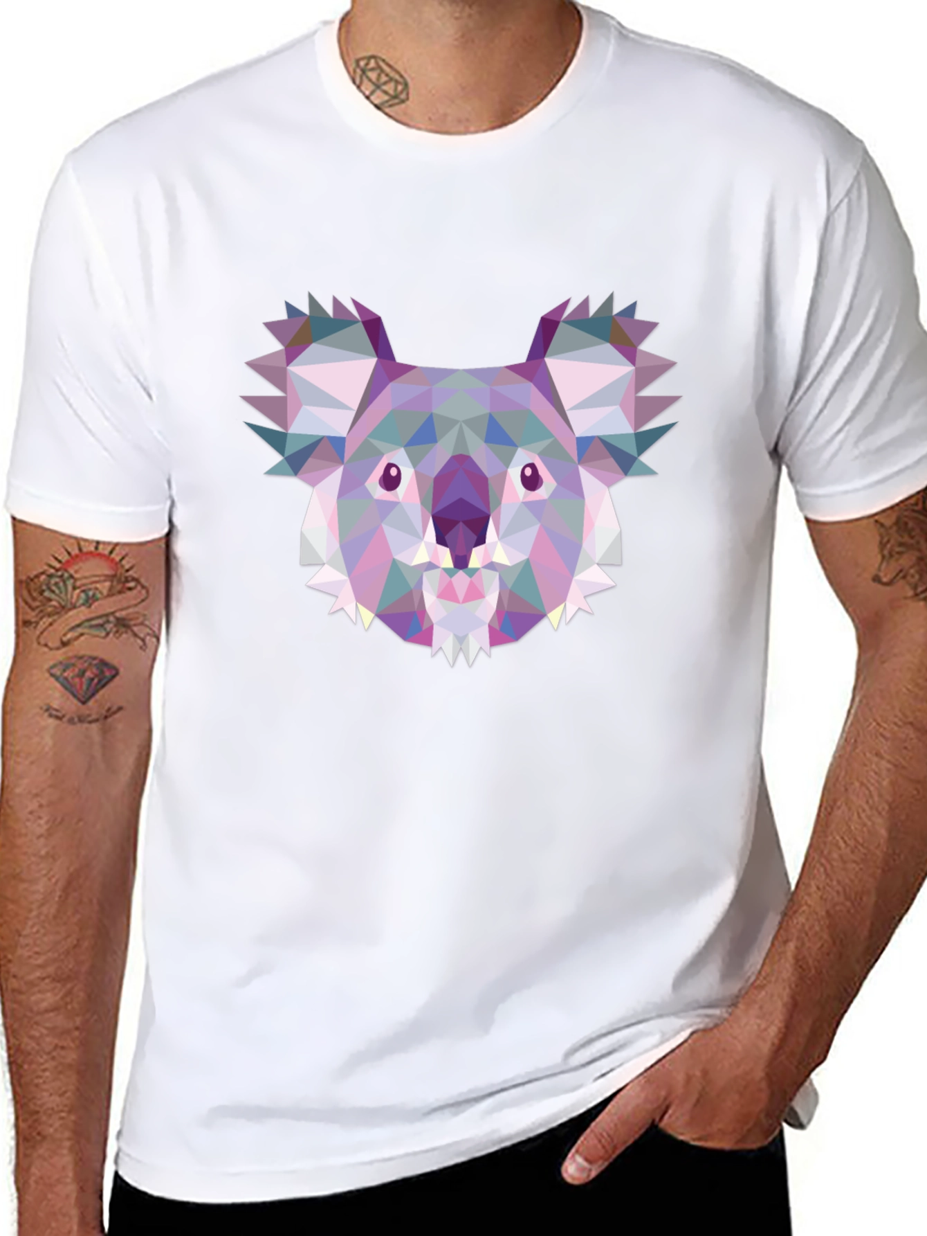 Geometric Koala T-Shirt - Modern Style