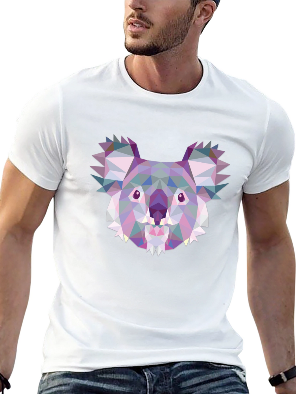 Geometric Koala T-Shirt - Modern Style