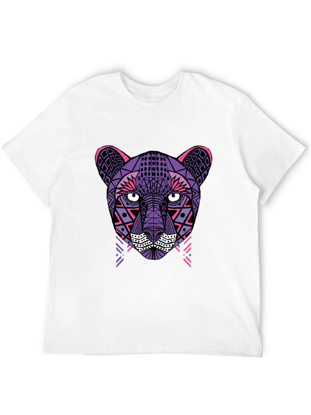 Geometric Panther T-Shirt - Black