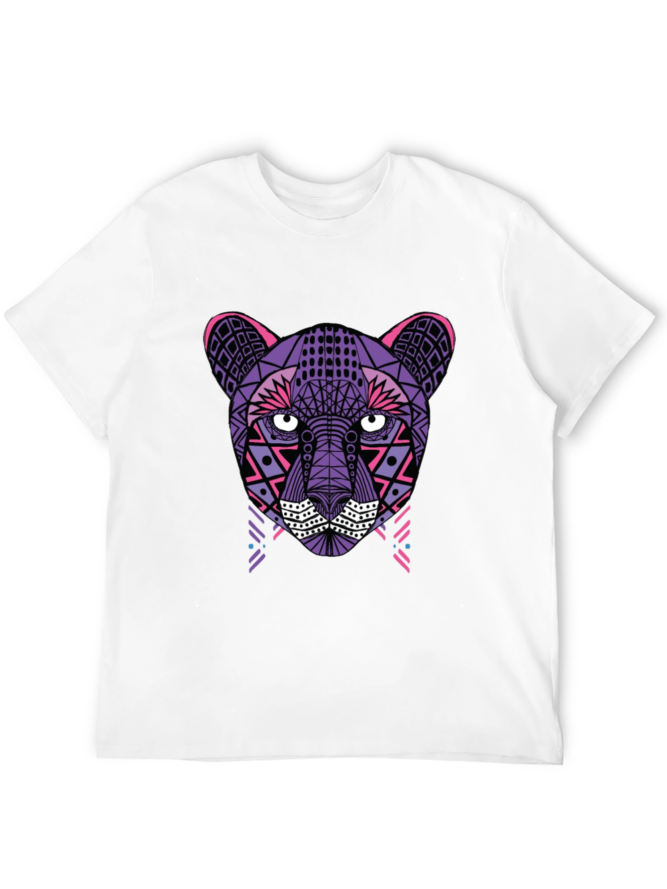 Geometric Panther T-Shirt - Black