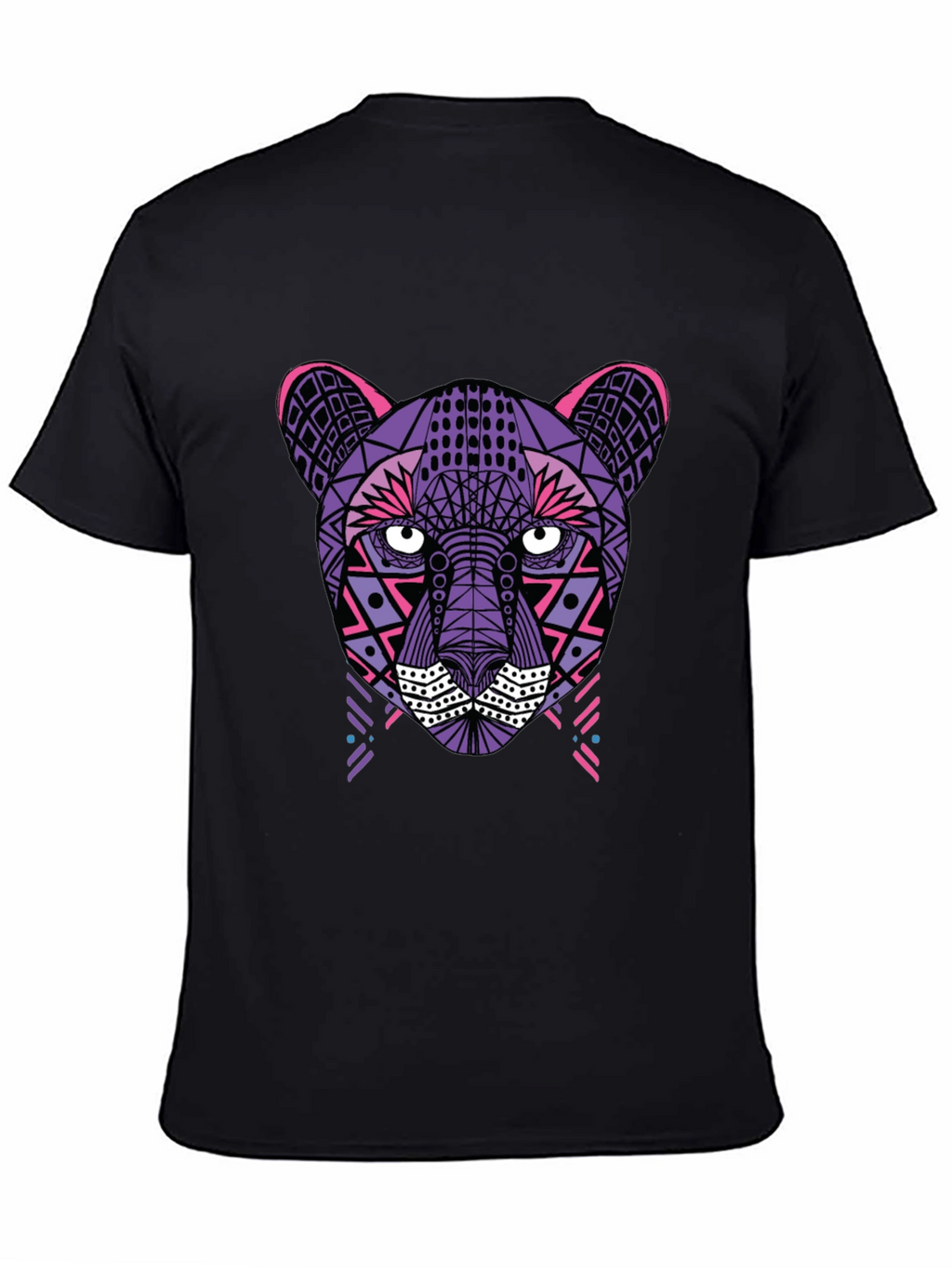 Geometric Panther T-Shirt - Black