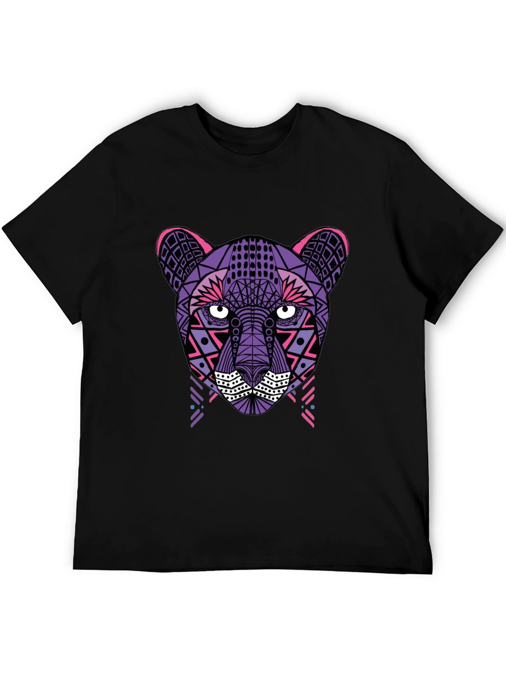 Geometric Panther T-Shirt - Black
