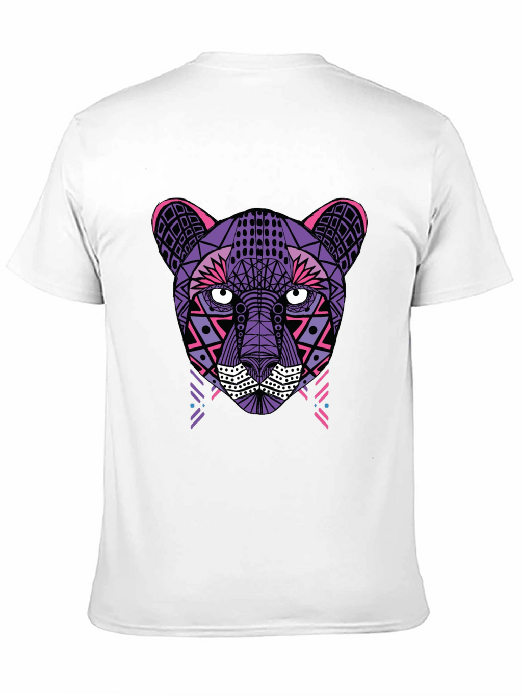 Geometric Panther T-Shirt - Black