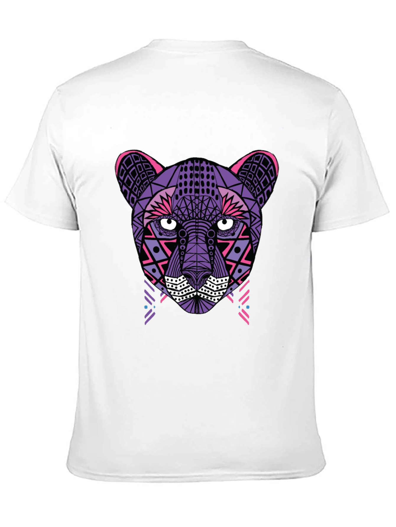 Geometric Panther T-Shirt - Black