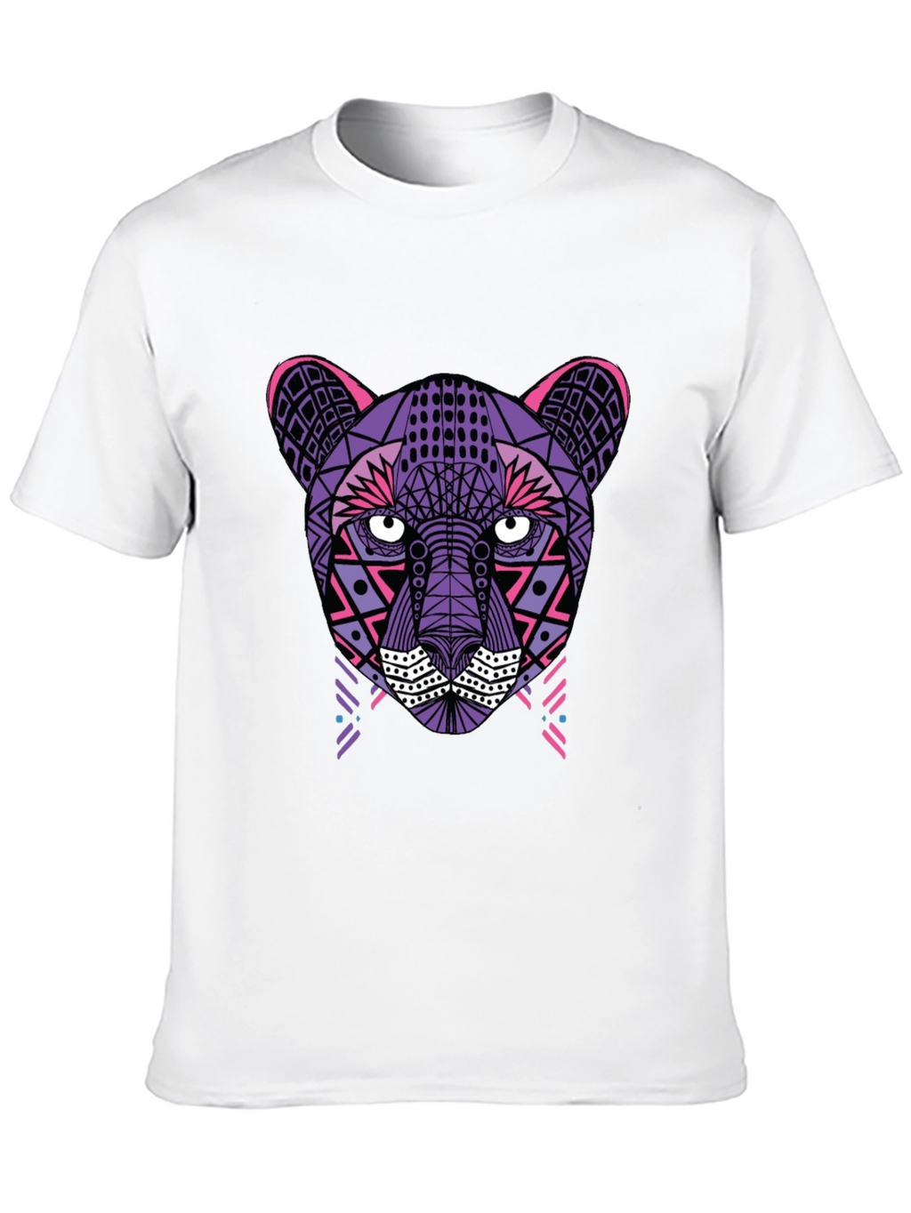 Geometric Panther T-Shirt - Black