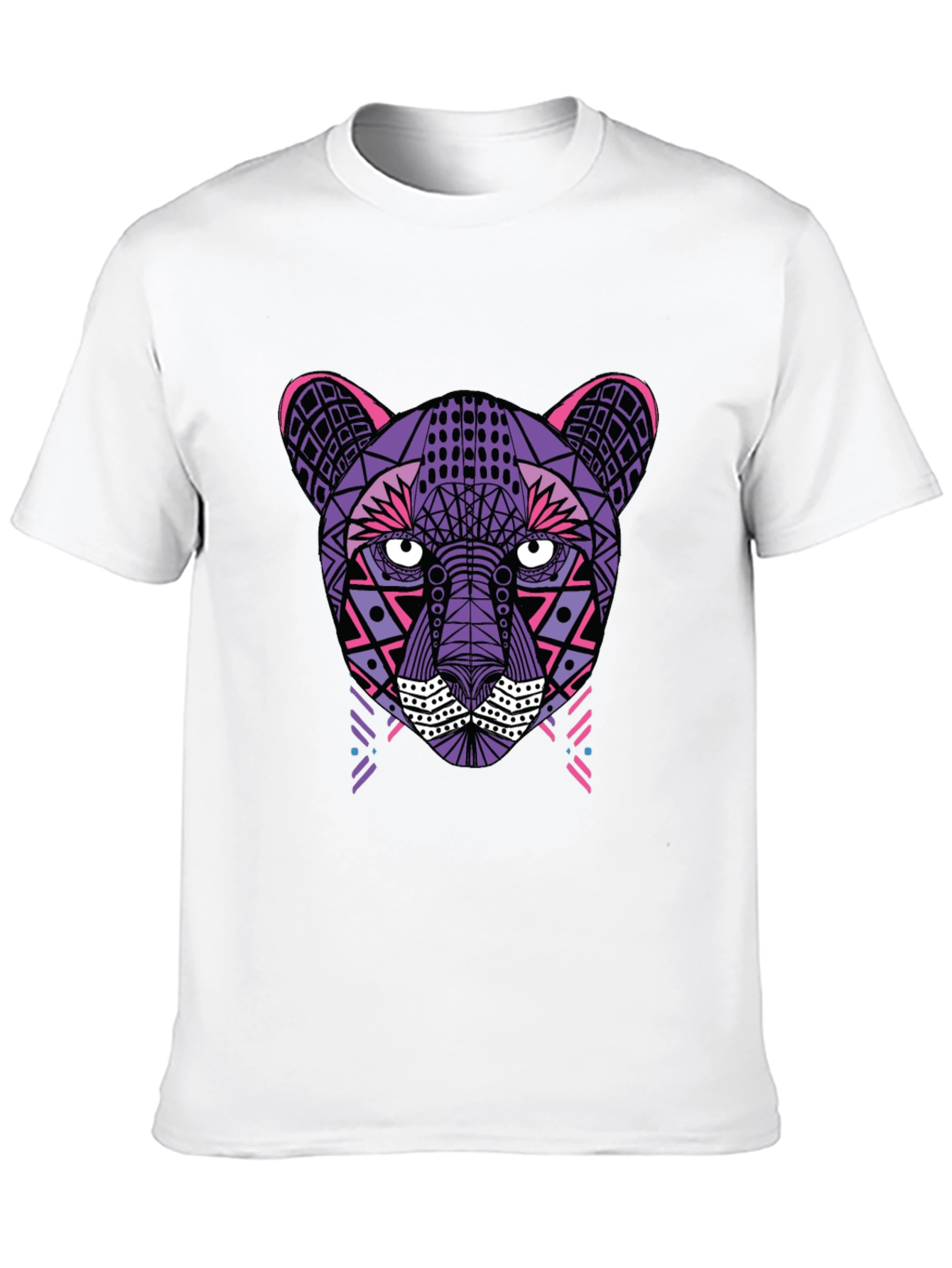 Geometric Panther T-Shirt - Black