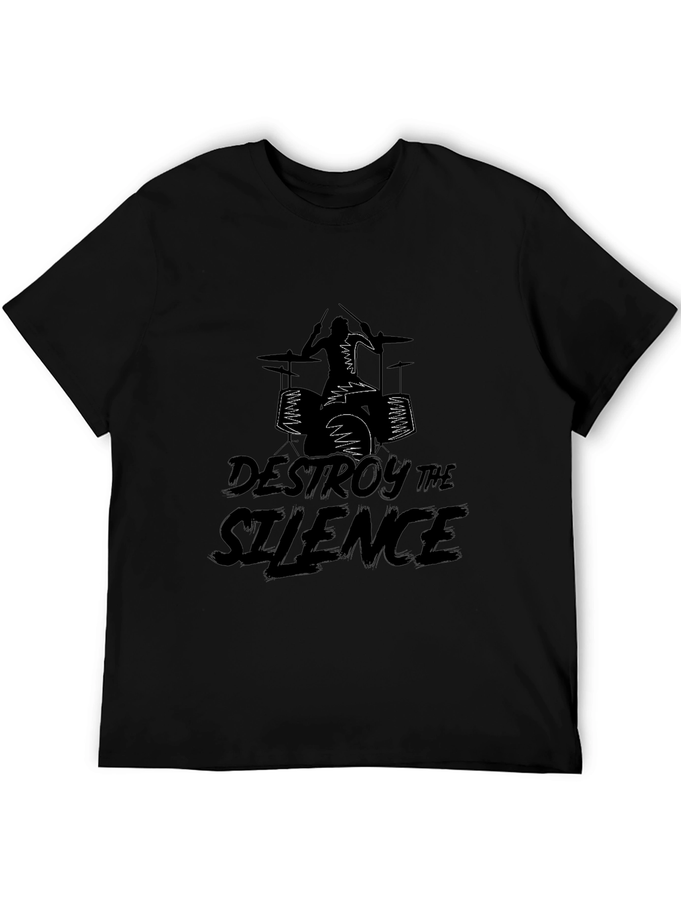 Destroy The Silence Drummer Graphic Tee - Black