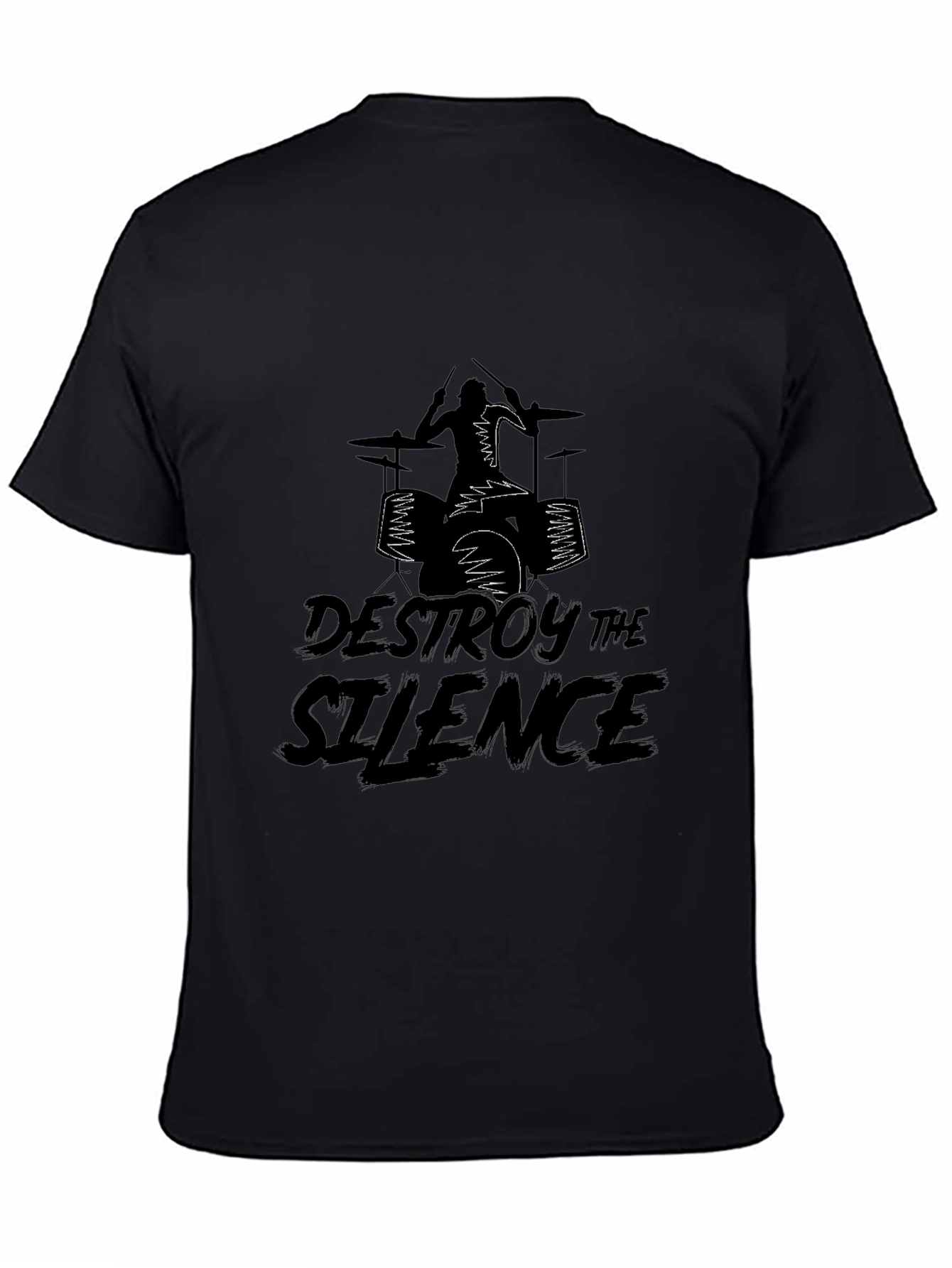 Destroy The Silence Drummer Graphic Tee - Black
