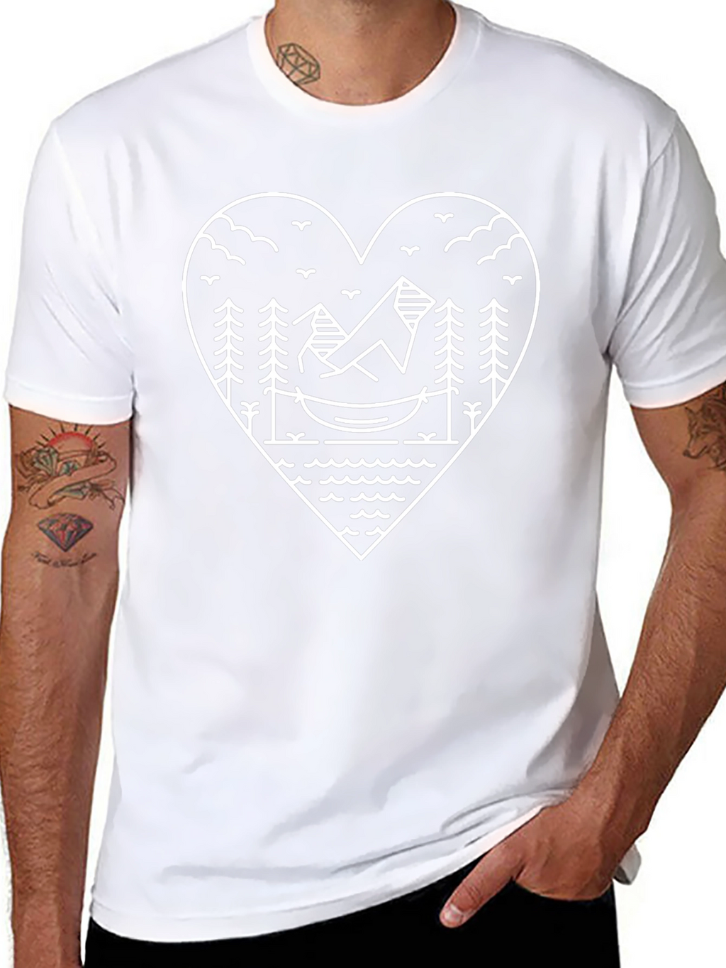 Nature Heart Graphic Tee - Relaxed Fit