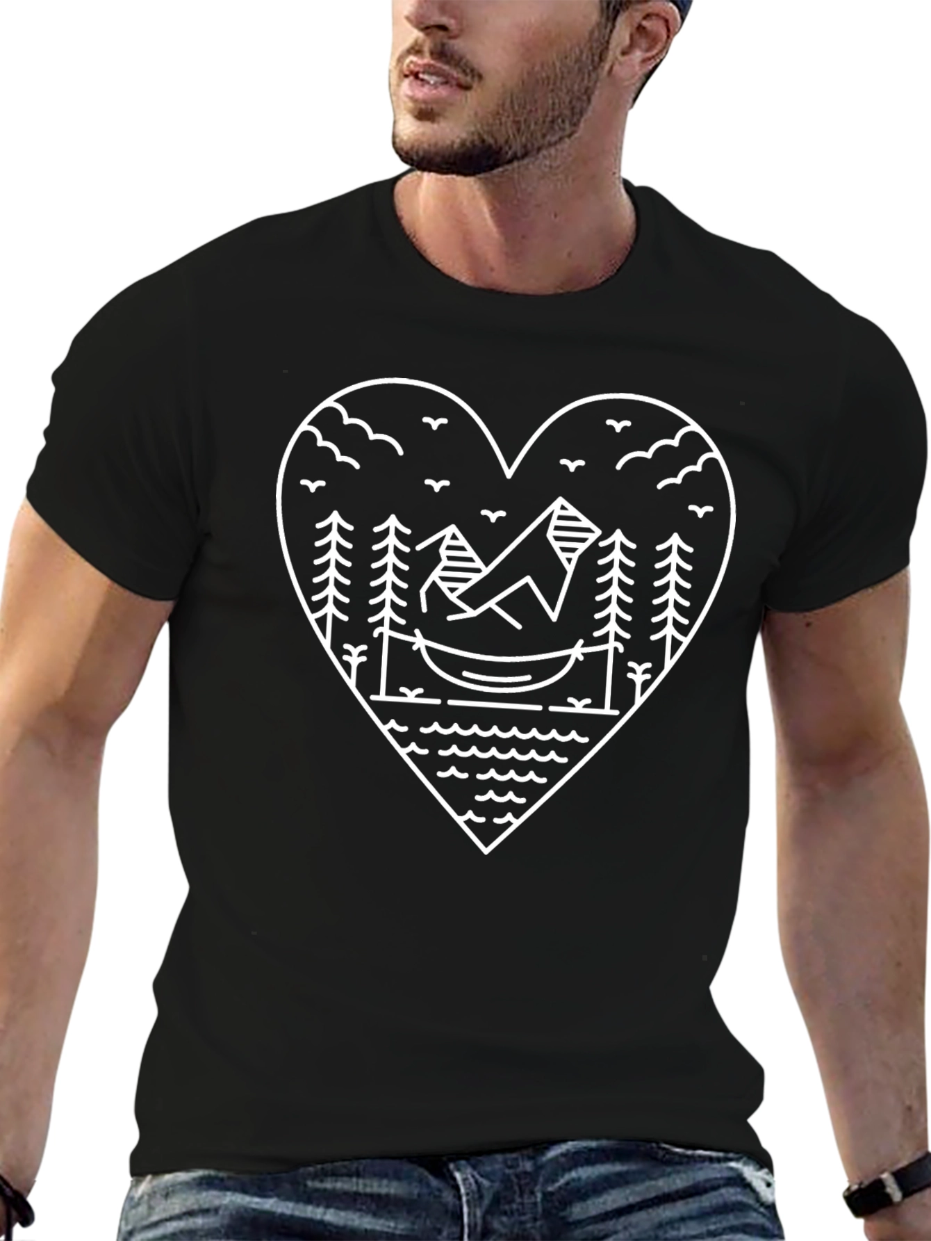 Nature Heart Graphic Tee - Relaxed Fit
