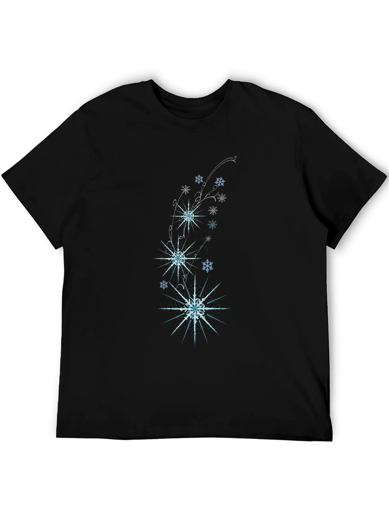 Snowflake Graphic Black T-Shirt