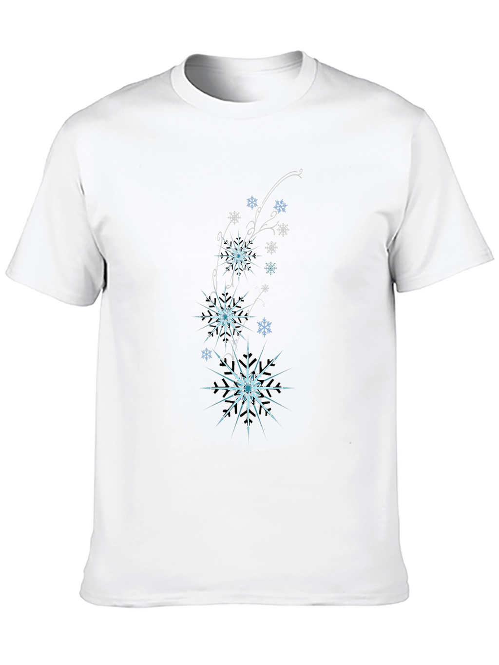 Snowflake Graphic Black T-Shirt