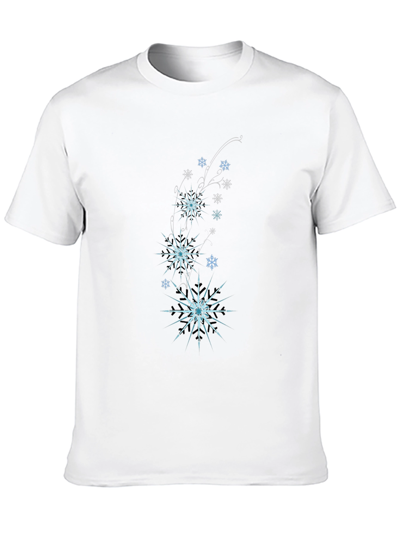Snowflake Graphic Black T-Shirt